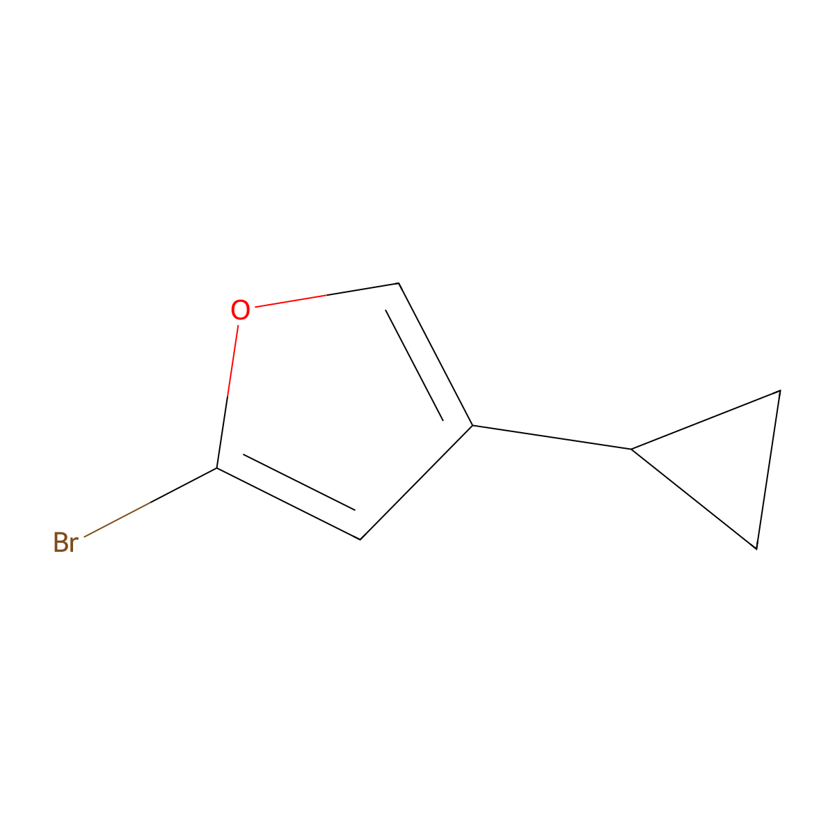 2-Bromo-4-(cyclopropyl)furan molecular structure, CAS 1159821-83-6
