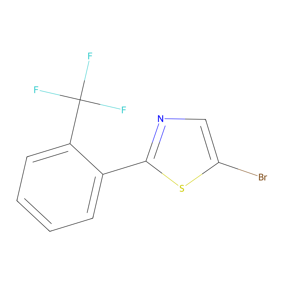 5-Bromo-2-(2-trifluoromethylphenyl)thiazole molecular structure, CAS 1159821-84-7