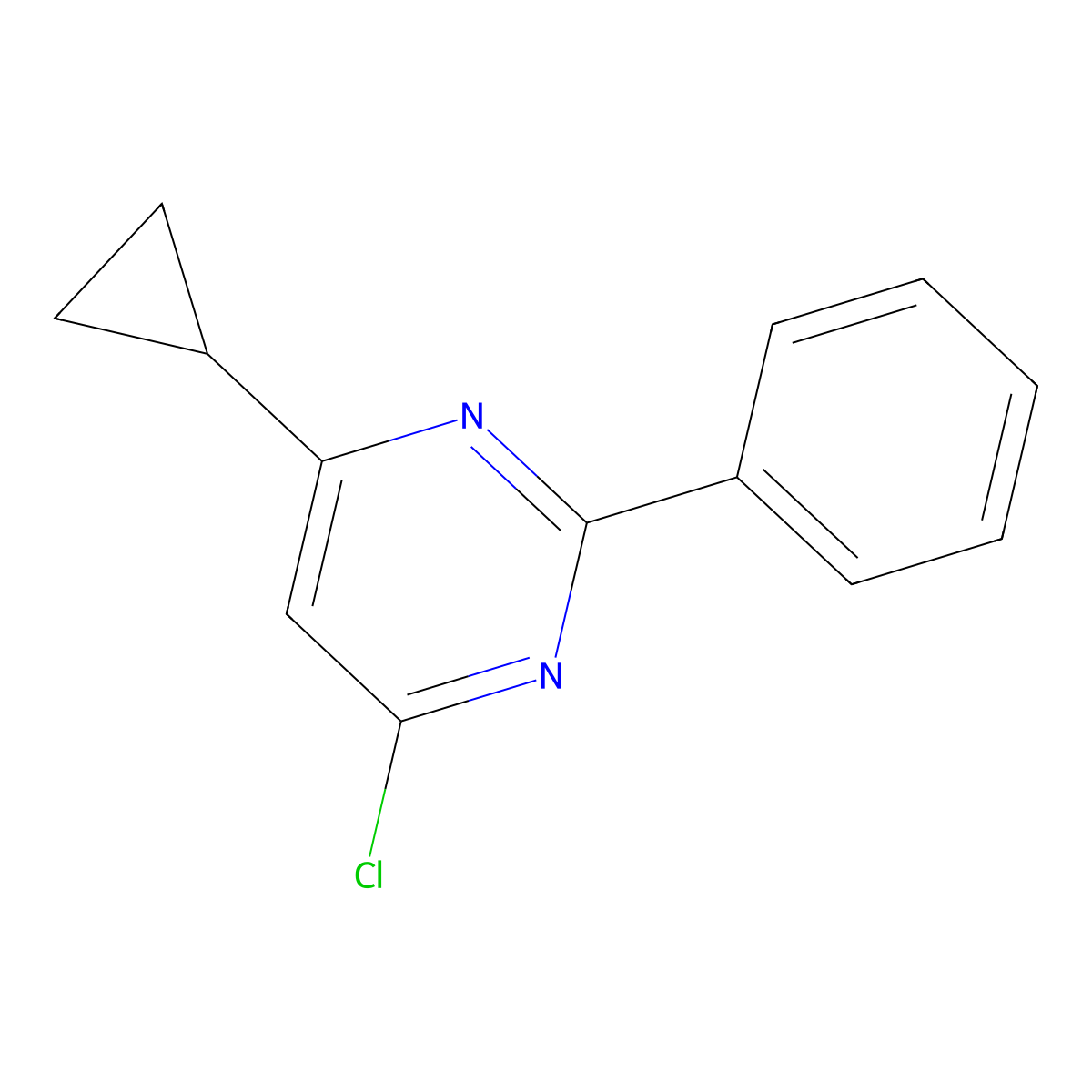 4-Chloro-2-phenyl-6-cyclopropylpyrimidine molecular structure, CAS 1159821-88-1