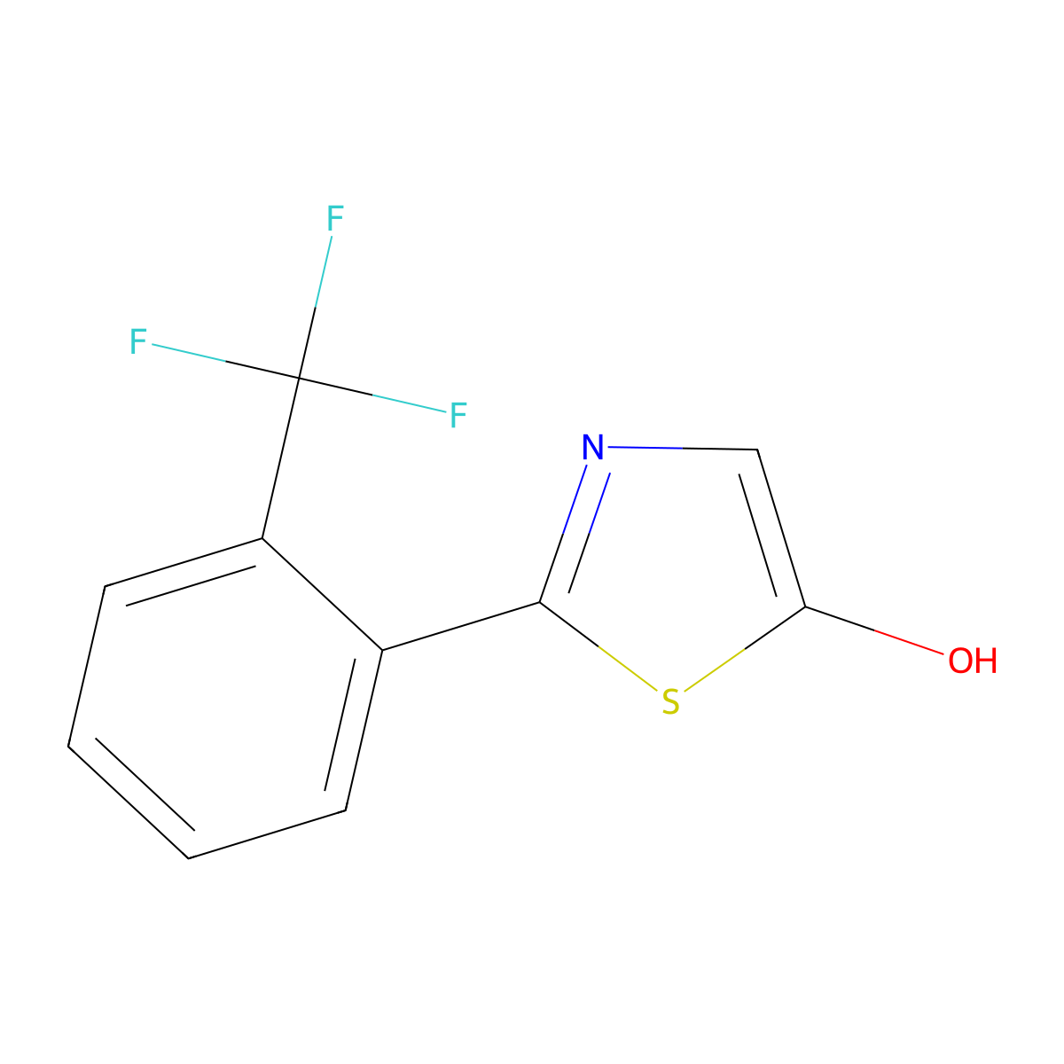 2-(2-Trifluoromethylphenyl)-5-hydroxythiazole molecular structure, CAS 1159821-89-2