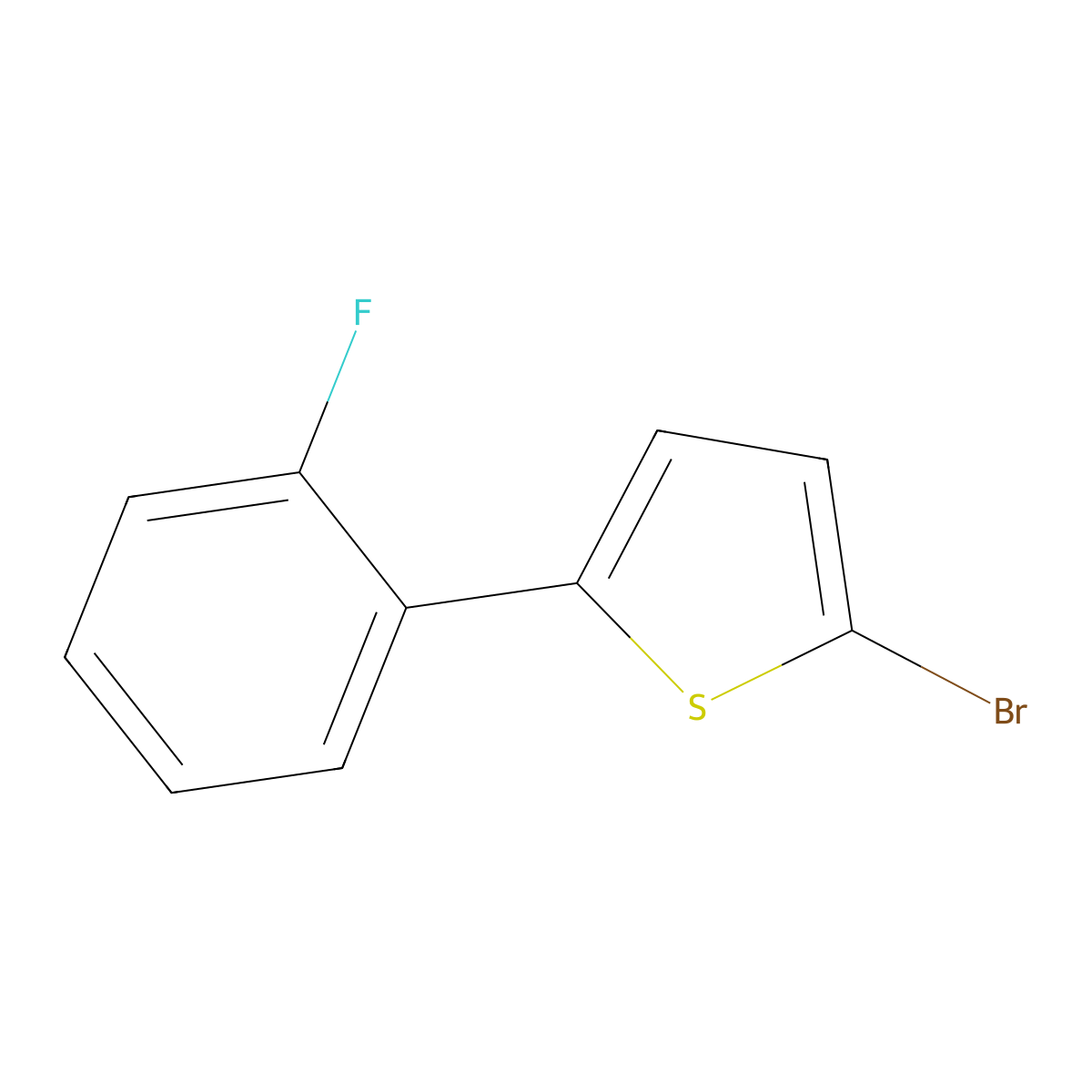 2-Bromo-5-(2-fluorophenyl)thiophene molecular structure, CAS 1159821-91-6