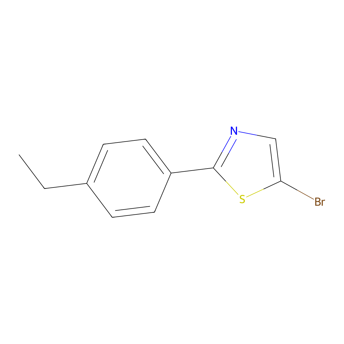 5-Bromo-2-(4-ethylphenyl)thiazole molecular structure, CAS 1159821-92-7