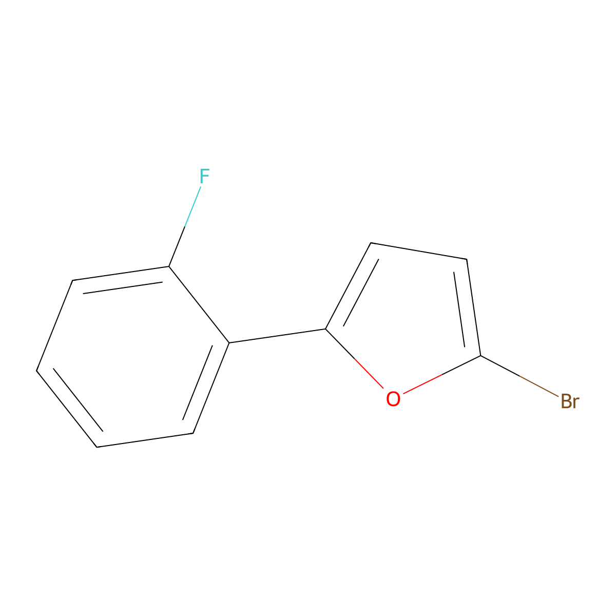 2-Bromo-5-(2-fluorophenyl)furan molecular structure, CAS 1159821-95-0