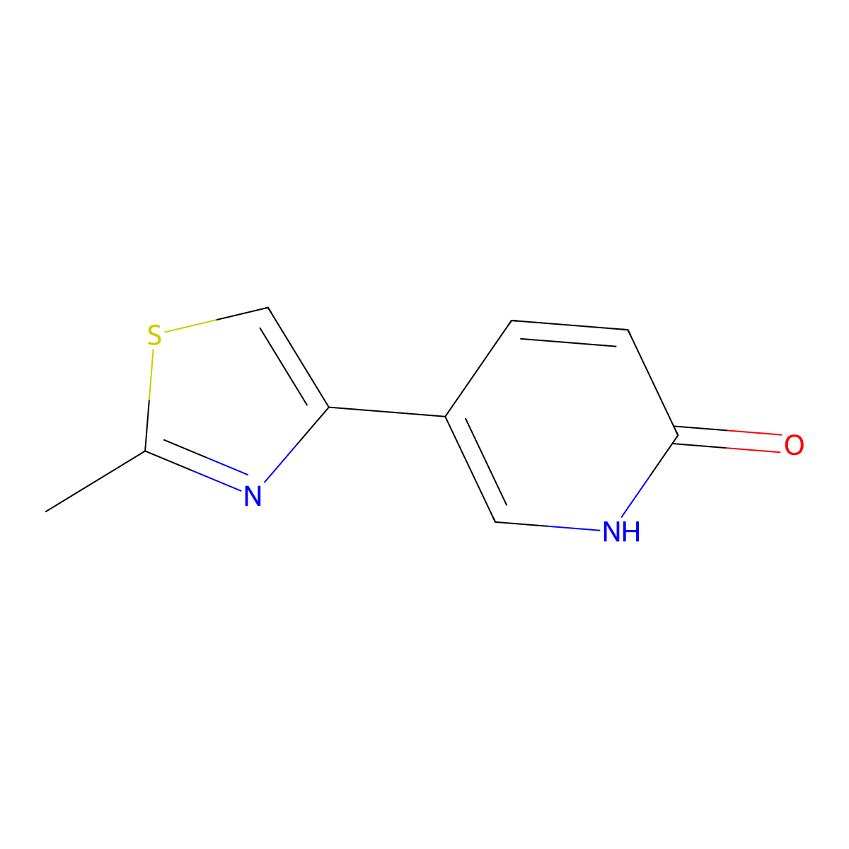 2-Hydroxy-5-(2-methylthiazol-4-yl)pyridine molecular structure, CAS 1159821-96-1