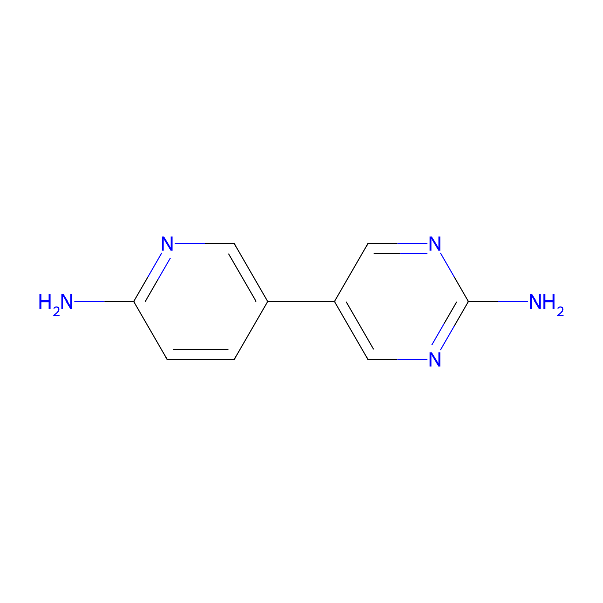 2-Amino-5-(2-amino-5-pyrimidyl)pyridine molecular structure, CAS 1159822-01-1