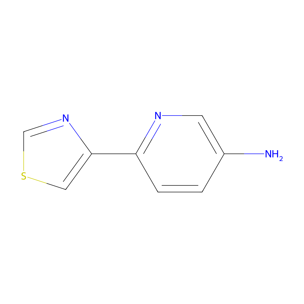 3-Amino-6-(thiazol-4-YL)pyridine molecular structure, CAS 1159822-03-3
