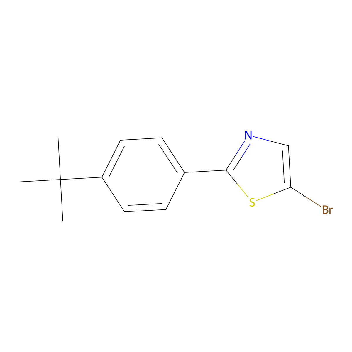 5-Bromo-2-(4-tert-butylphenyl)thiazole molecular structure, CAS 1159822-05-5