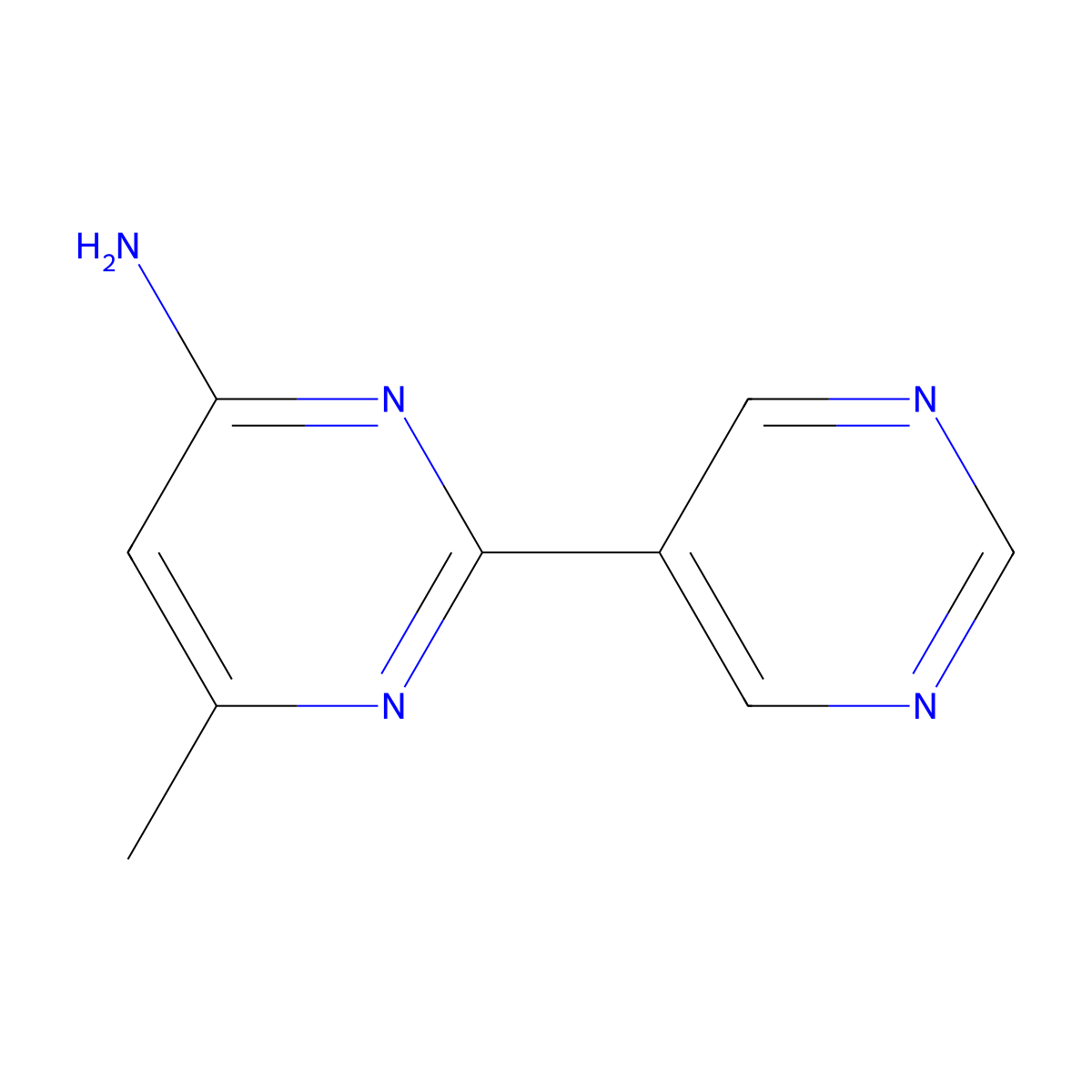 4-Amino-6-methyl-2-(5-pyrimidyl)pyrimidine molecular structure, CAS 1159822-06-6