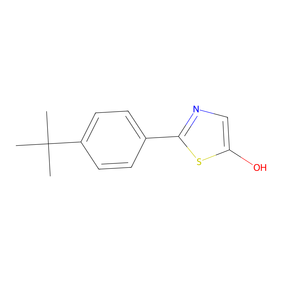 5-Hydroxy-2-(4-tert-butylphenyl)thiazole molecular structure, CAS 1159822-07-7