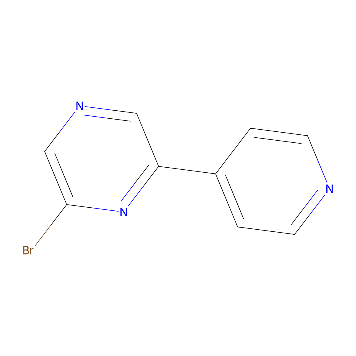 2-Bromo-6-(4-pyridyl)pyrazine molecular structure, CAS 1159822-09-9