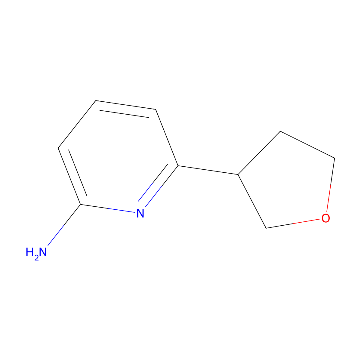 6-(Oxolan-3-yl)pyridin-2-amine molecular structure, CAS 1159822-12-4