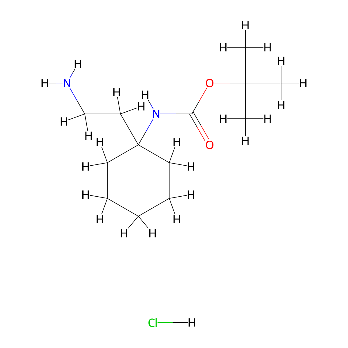 1-(2-Aminoethyl)-n-boc-cyclohexylamine, HCl molecular structure, CAS 1159822-19-1