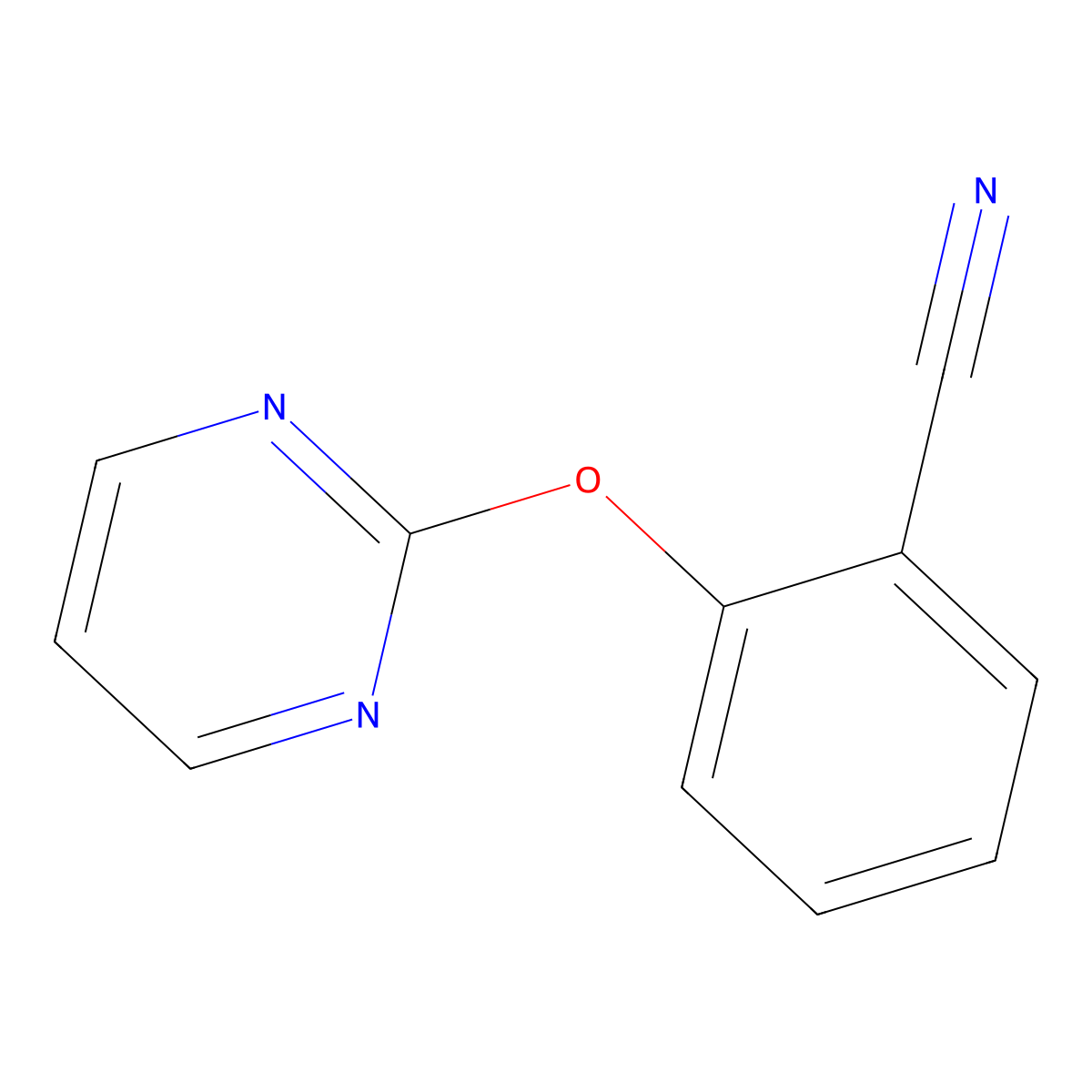 2-(Pyrimidin-2-yloxy)benzonitrile molecular structure, CAS 1159822-29-3