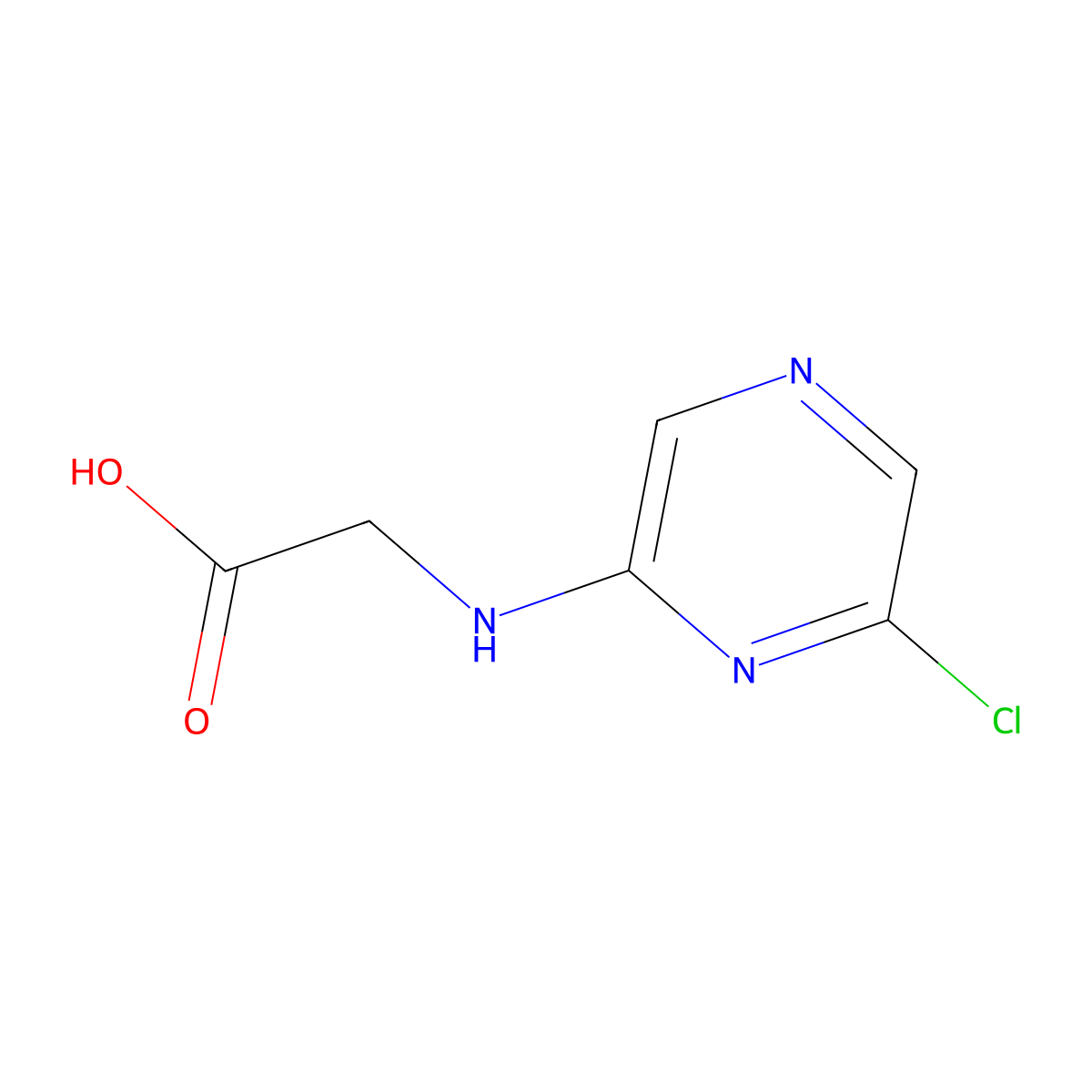 2-(6-Chloropyrazin-2-ylamino)acetic acid molecular structure, CAS 1159822-45-3