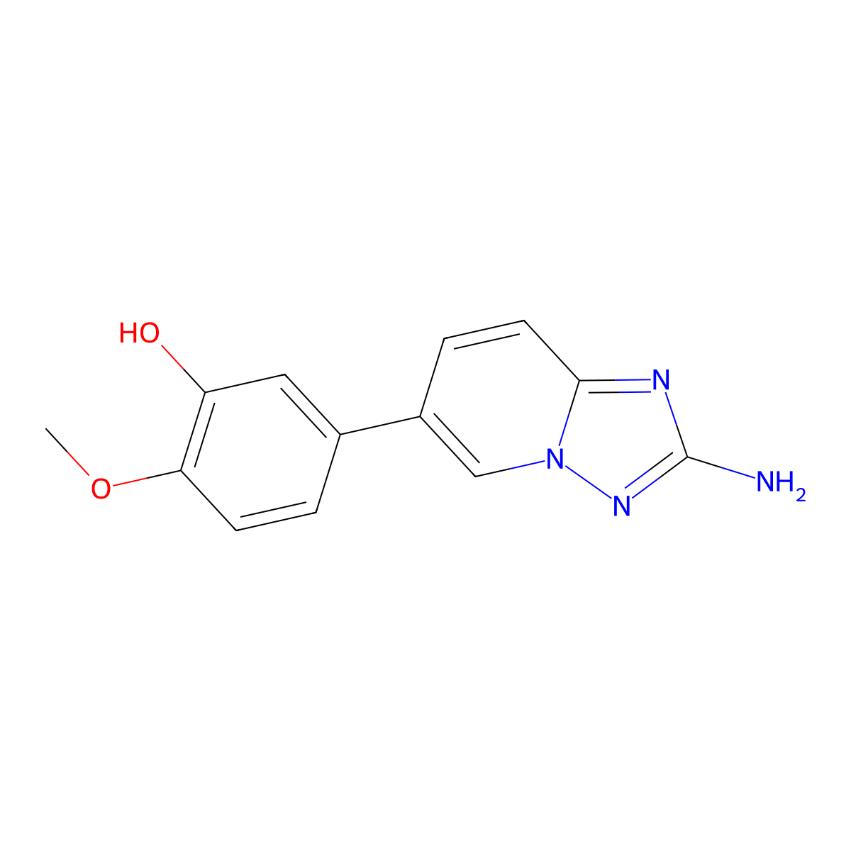 5-(2-Amino[1,2,4]triazolo[1,5-a]pyridin-6-yl)-2-methoxyphenol molecular structure, CAS 1159822-47-5