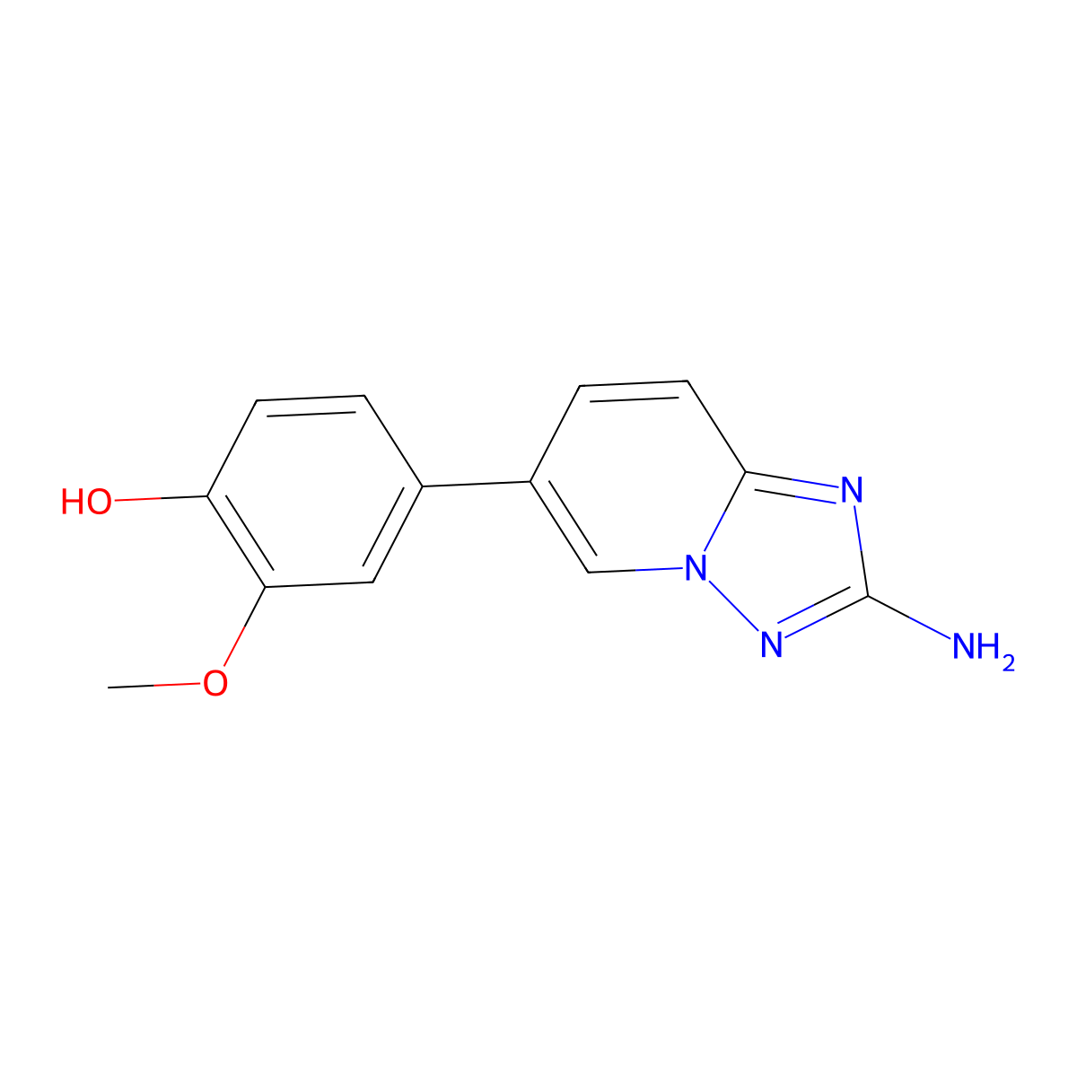 4-(2-Amino[1,2,4]triazolo[1,5-a]pyridin-6-yl)-2-methoxyphenol molecular structure, CAS 1159822-75-9