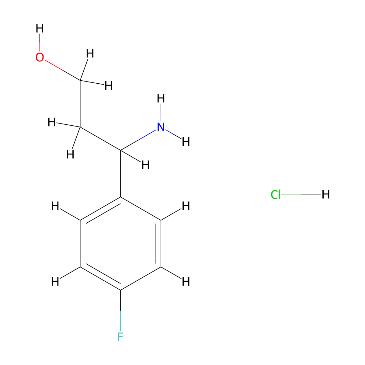3-Amino-3-(4-fluorophenyl)propan-1-ol hydrochloride molecular structure, CAS 1159822-93-1