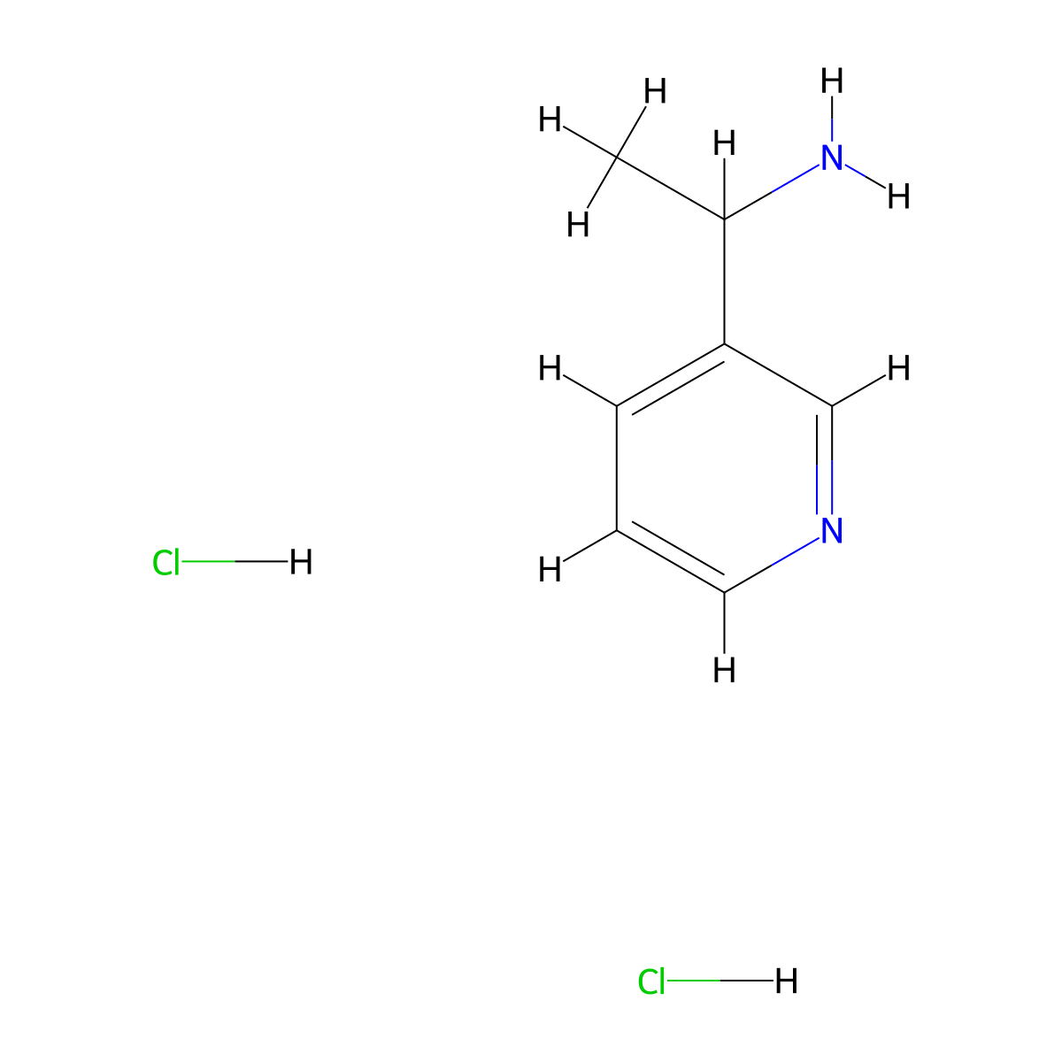 1-(Pyridin-3-yl)ethanamine dihydrochloride molecular structure, CAS 1159823-02-5