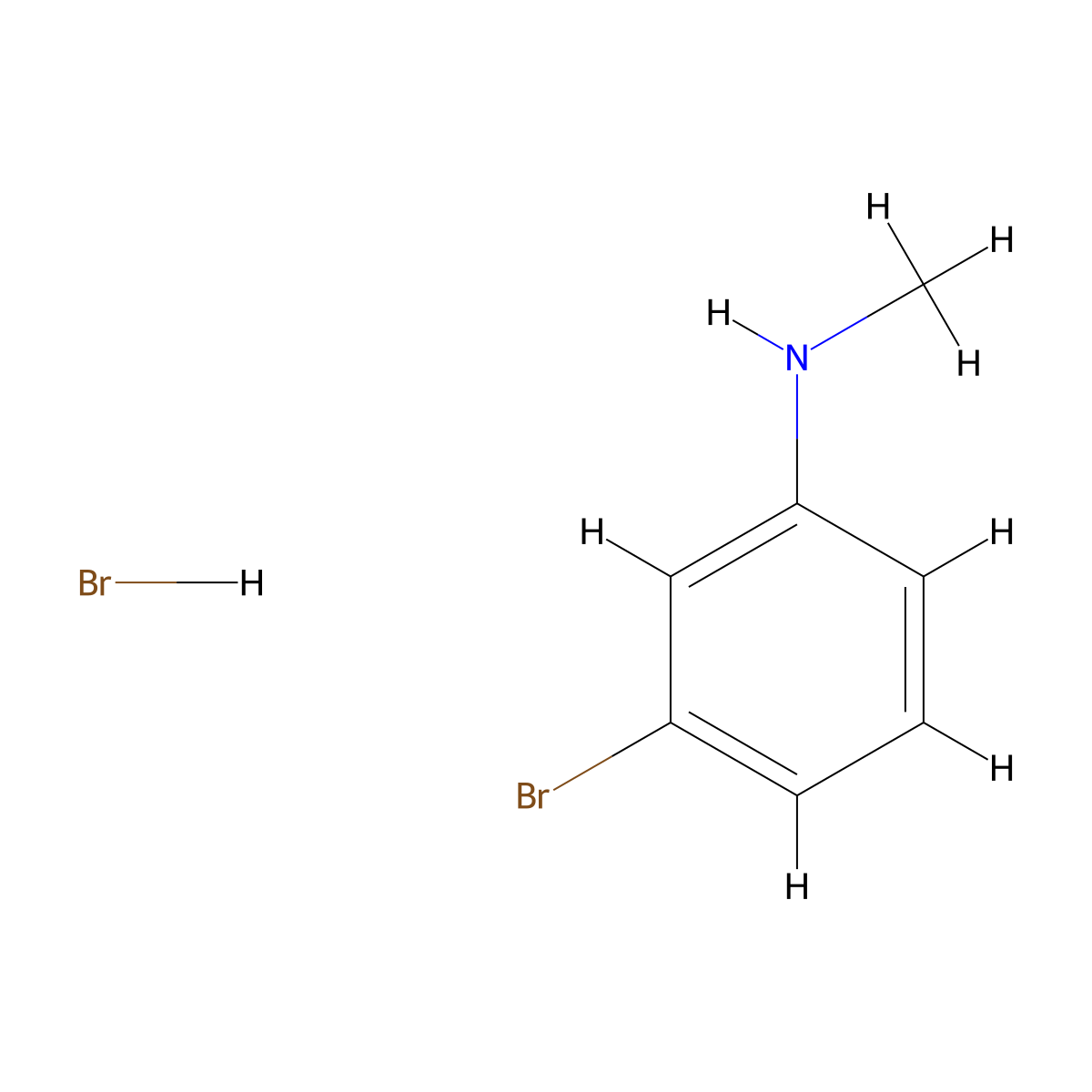 3-Bromo-N-methylaniline hydrobromide molecular structure, CAS 1159823-24-1