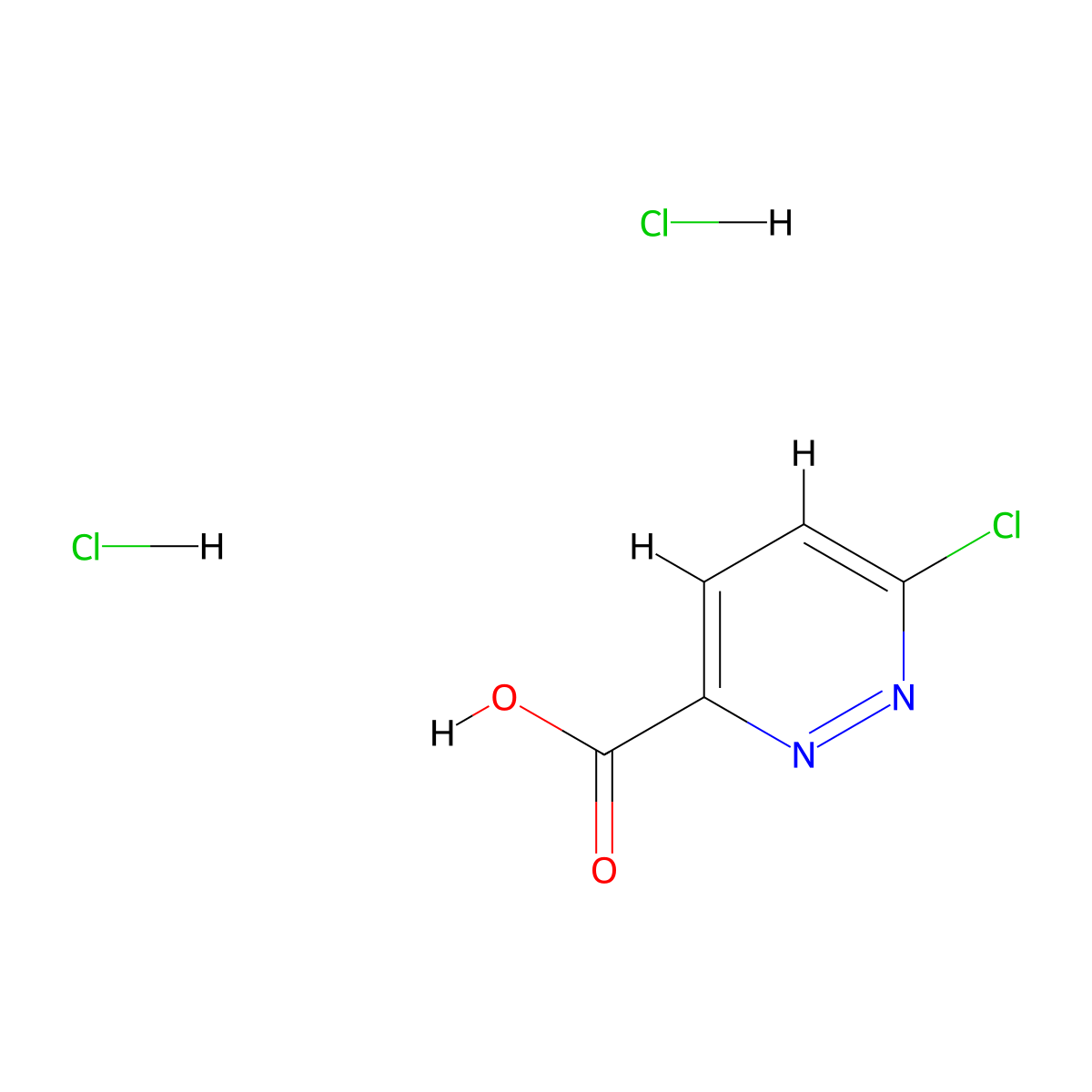 6-Chloropyridazine-3-carboxylic acid dihydrochloride molecular structure, CAS 1159823-43-4