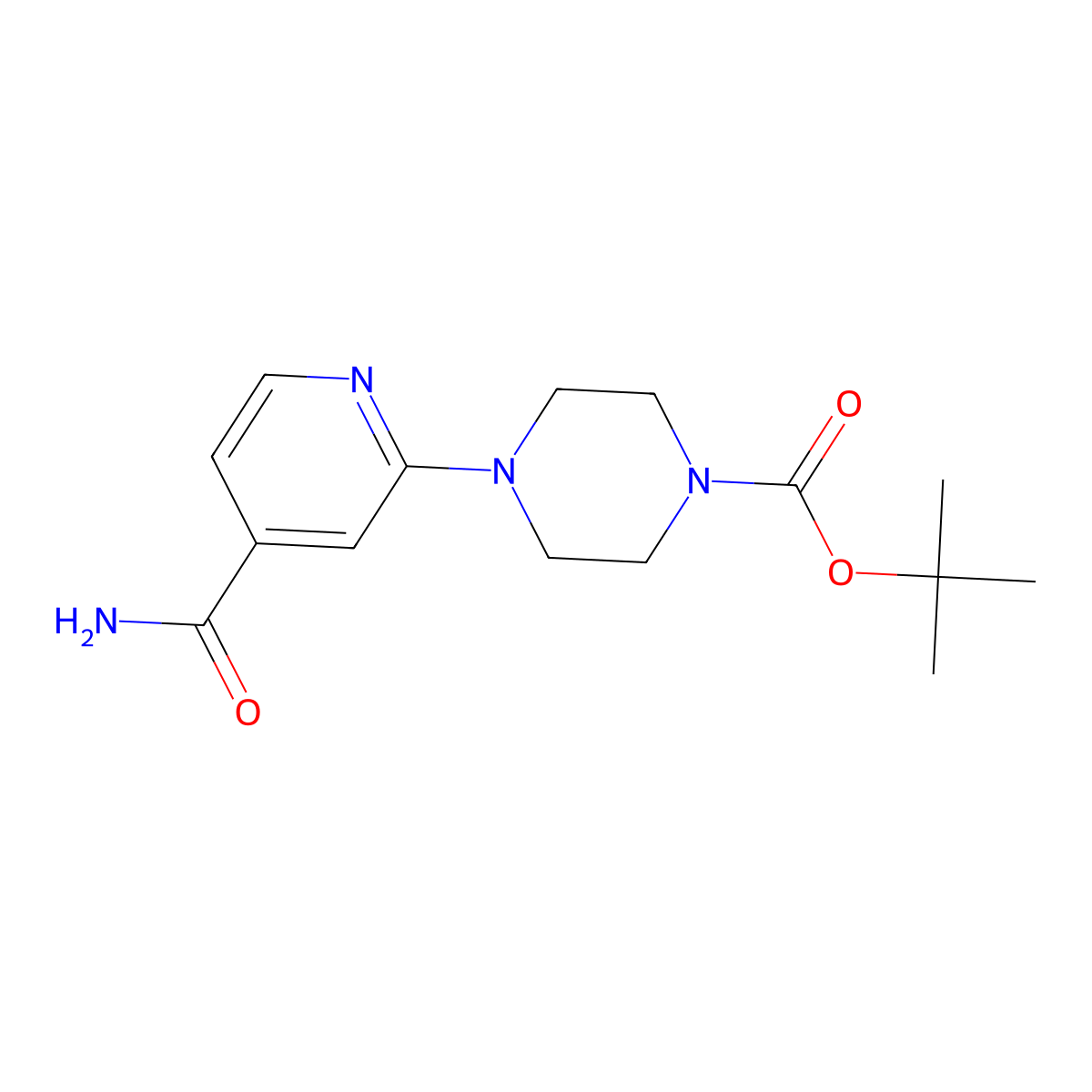 1-N-Boc-4-(4-Carbamoylpyridin-2-yl)piperazine molecular structure, CAS 1159823-86-5