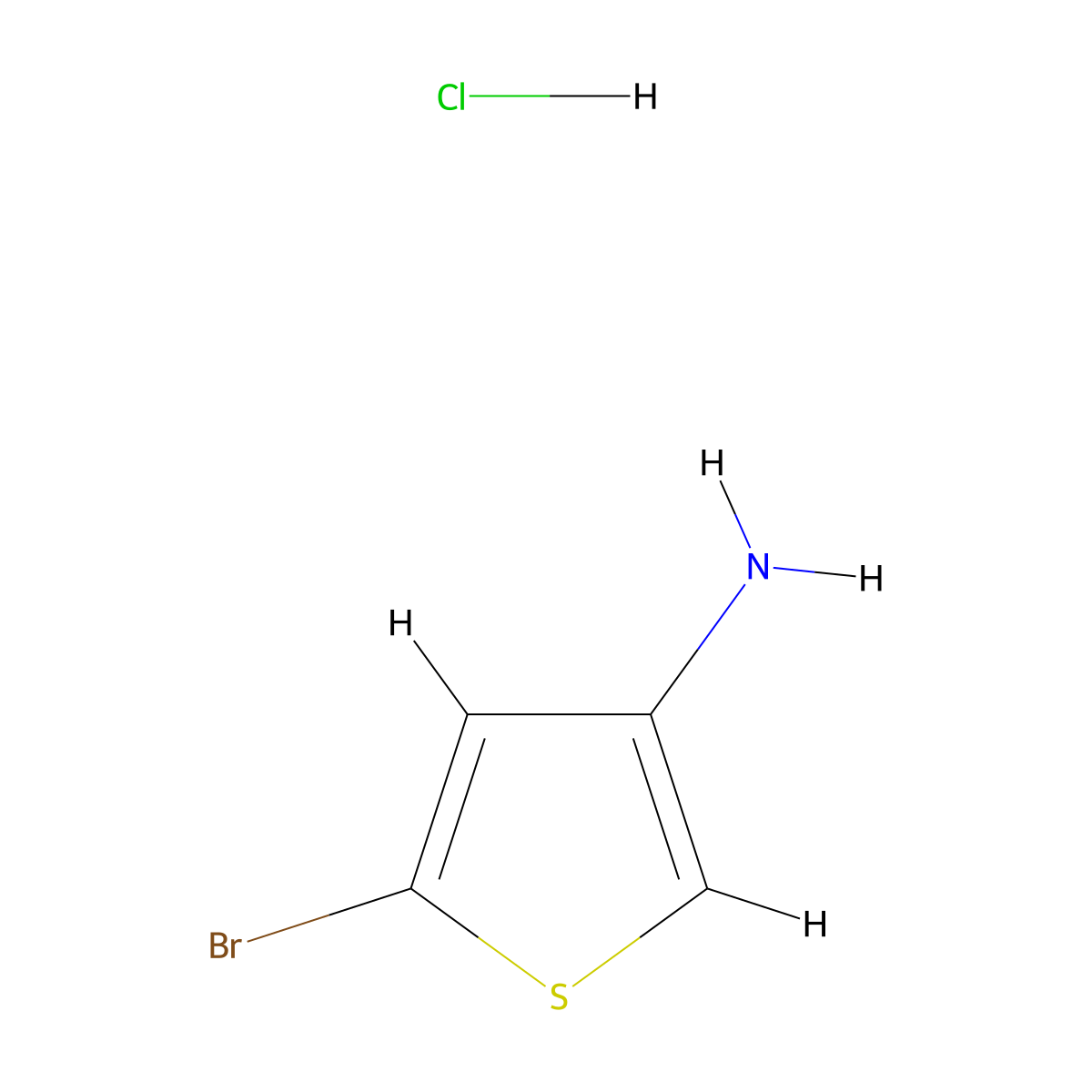 5-Bromothiophen-3-amine hydrochloride molecular structure, CAS 1159823-91-2