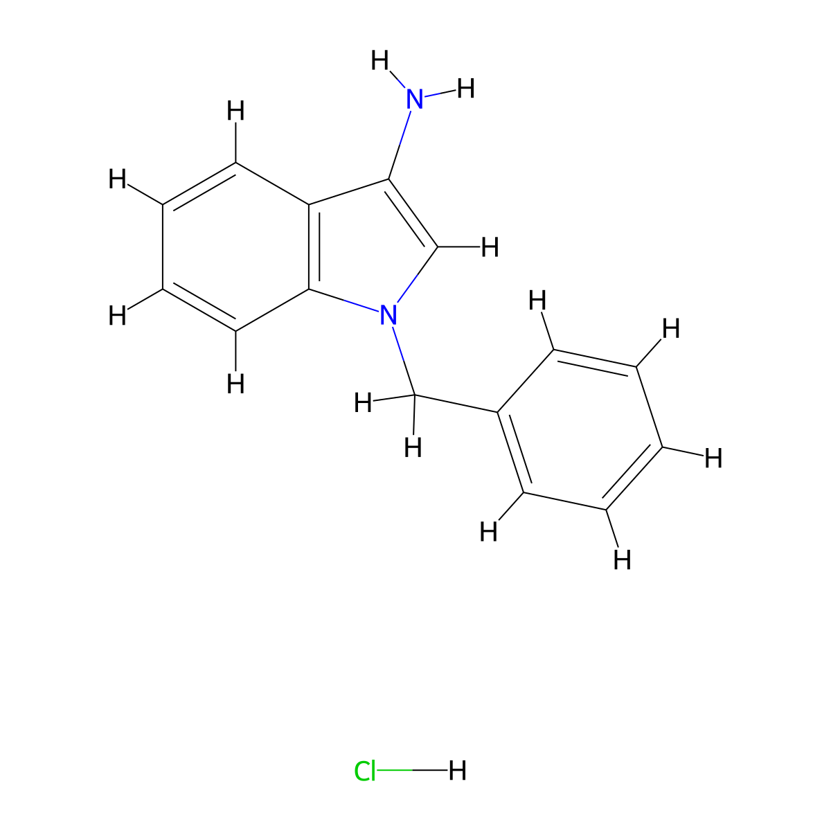 1-benzyl-1H-indol-3-amine hydrochloride molecular structure, CAS 1159823-99-0