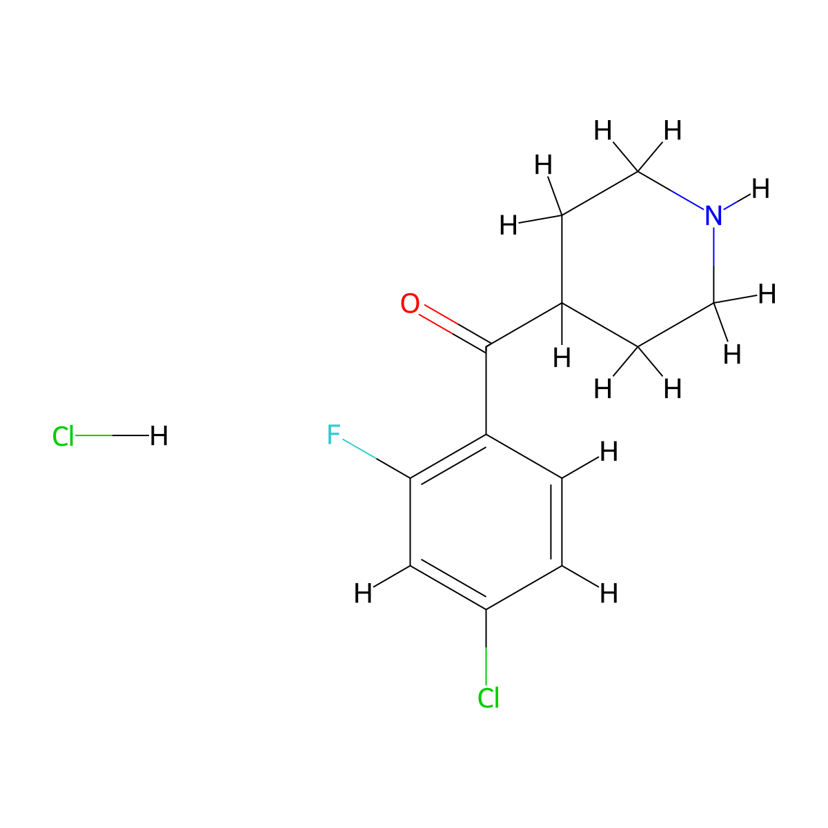 4-(4-Chloro-2-fluorobenzoyl)piperidine hydrochloride molecular structure, CAS 1159824-09-5