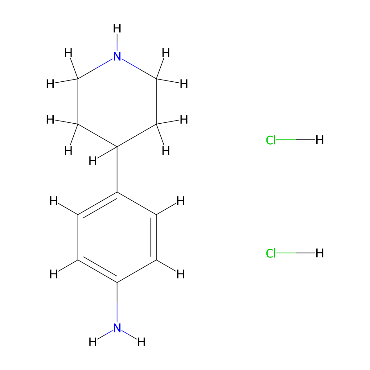 4-(Piperidin-4-yl)aniline dihydrochloride molecular structure, CAS 1159824-20-0