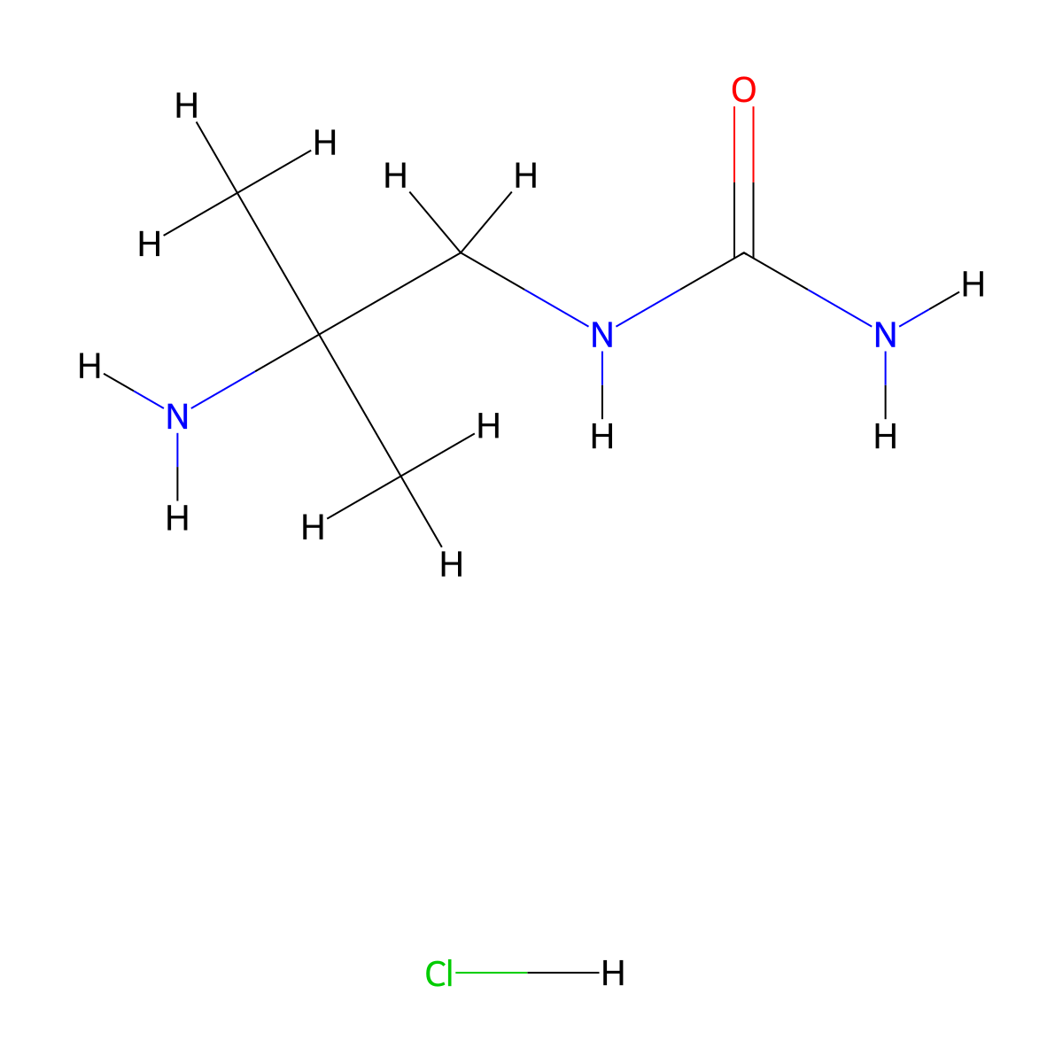 (2-Amino-2-methylpropyl)urea hydrochloride molecular structure, CAS 1159824-29-9
