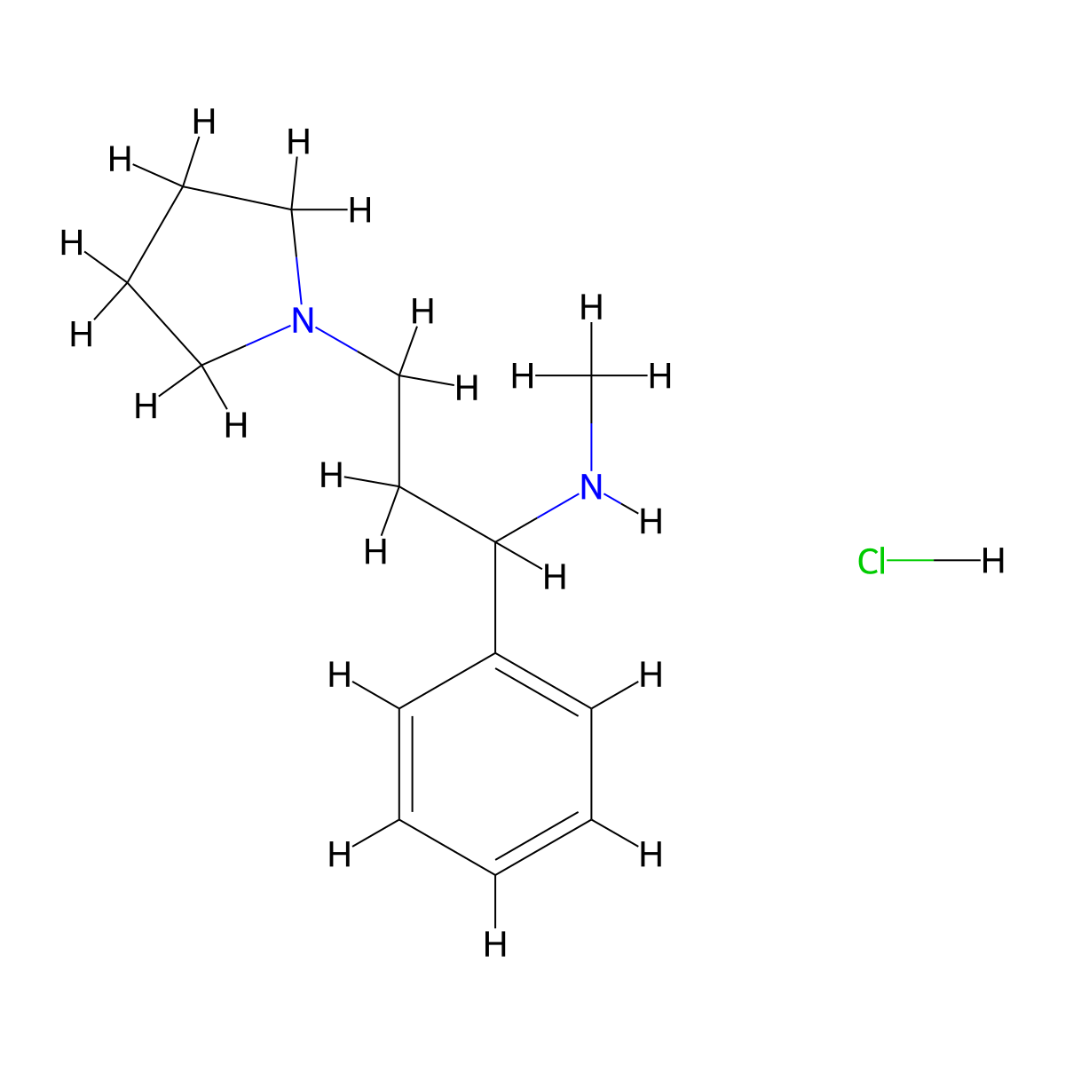 Methyl-(1-phenyl-3-pyrrolidin-1-yl-propyl)-amine hydrochloride molecular structure, CAS 1159824-32-4