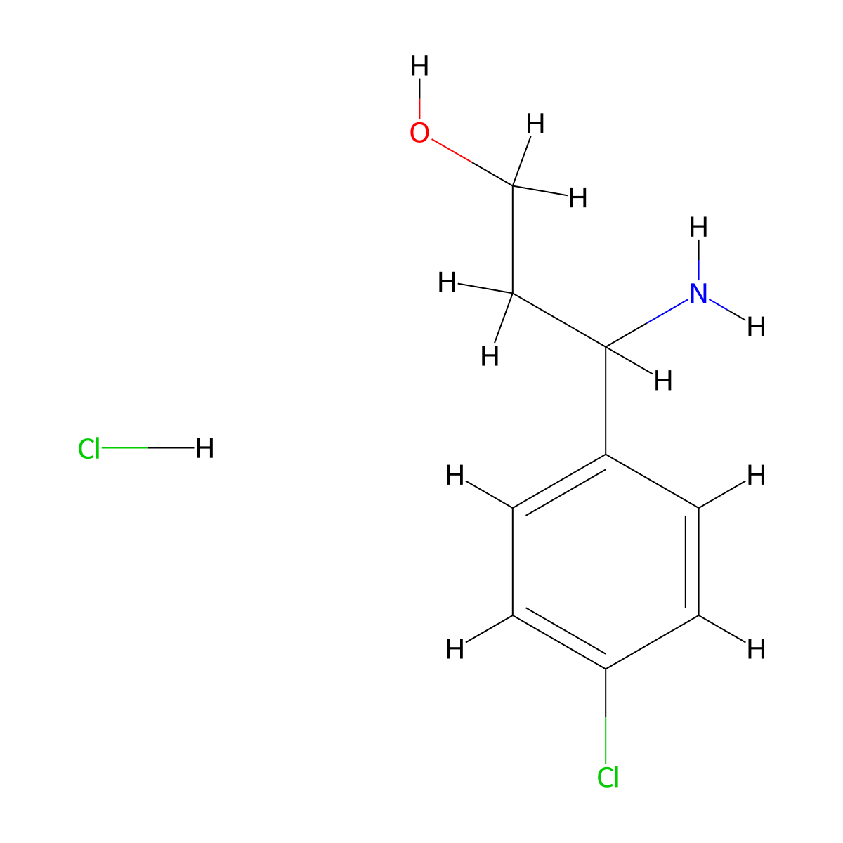 3-Amino-3-(4-chlorophenyl)propan-1-ol hydrochloride molecular structure, CAS 1159824-48-2