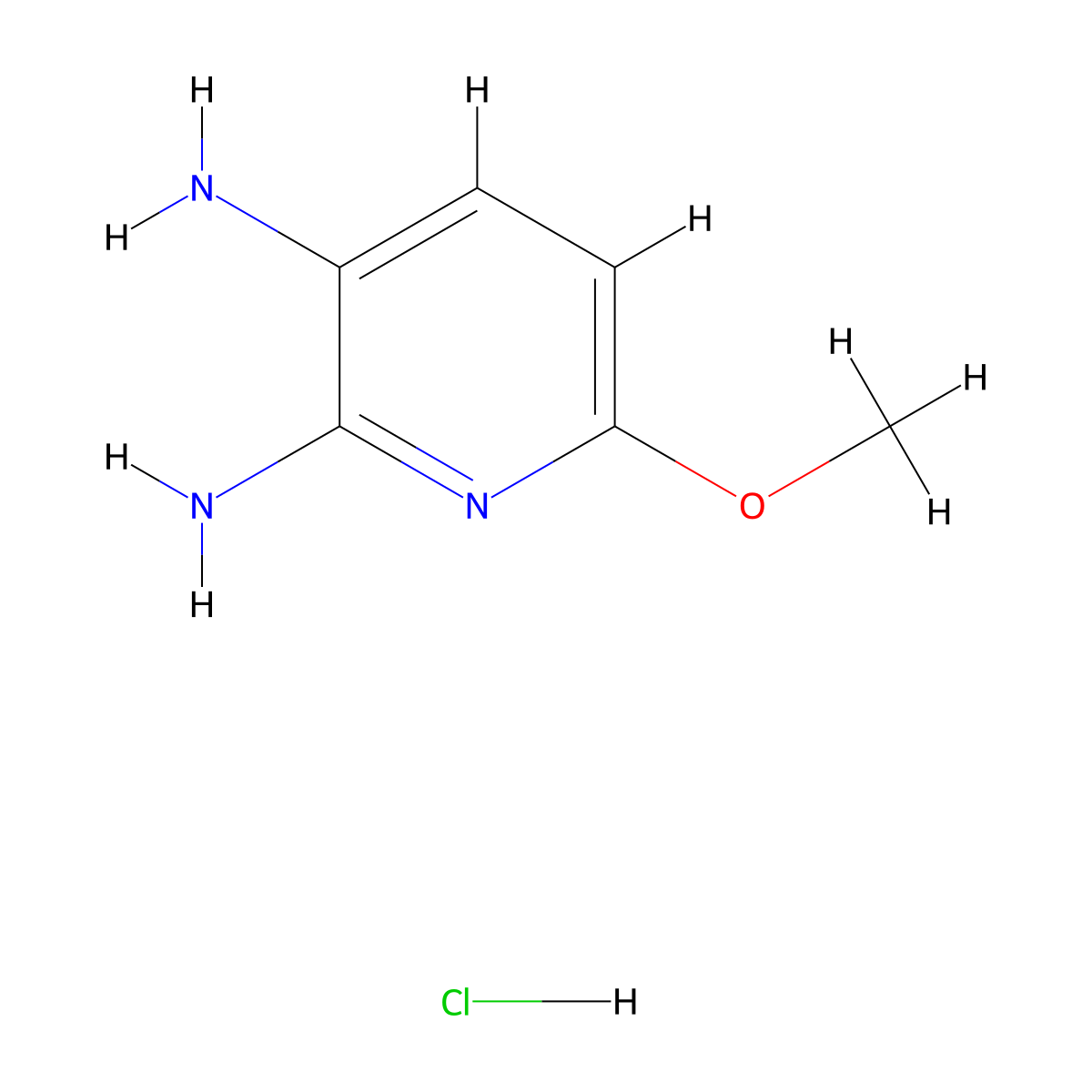 6-Methoxypyridine-2,3-diamine hydrochloride molecular structure, CAS 1159824-73-3
