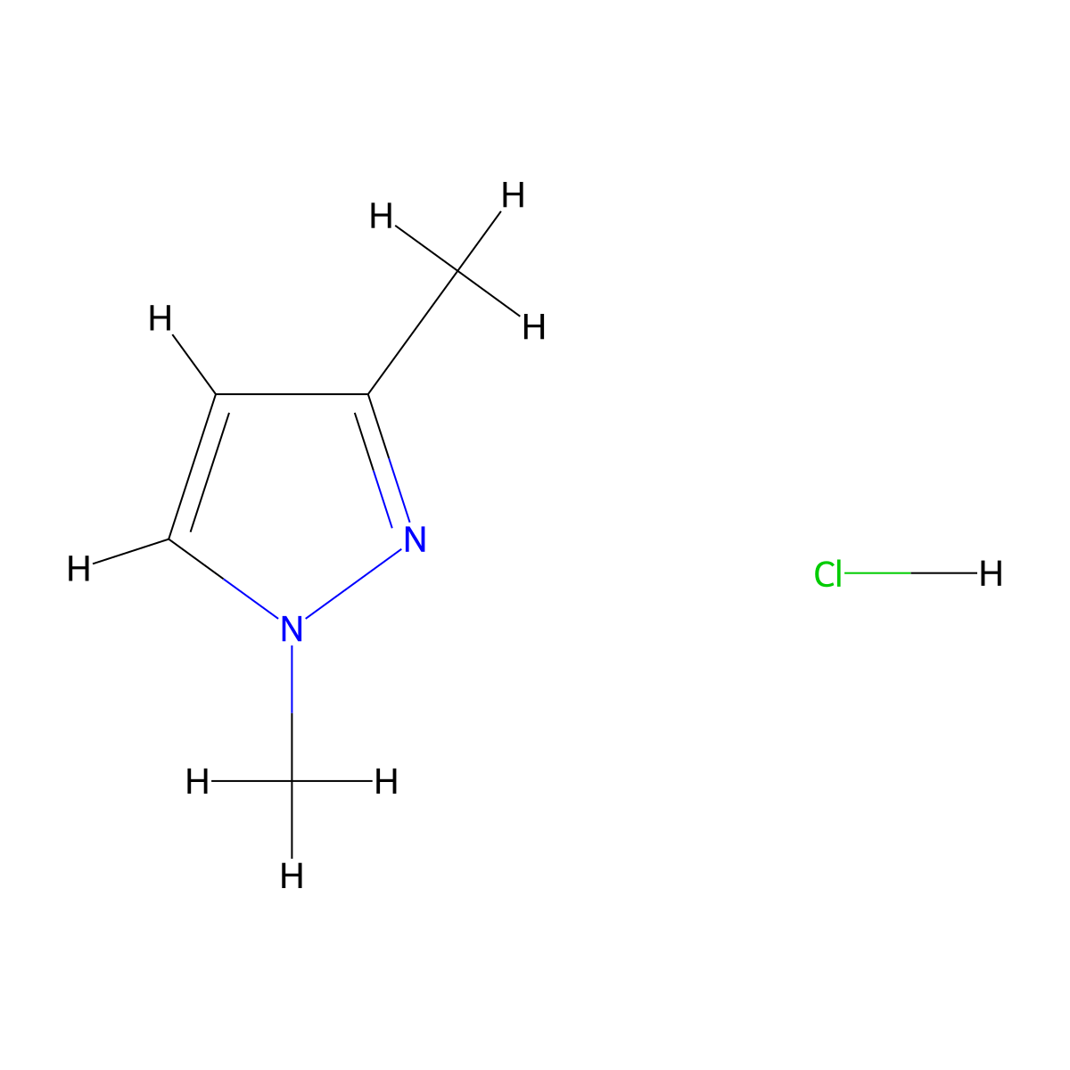 1,3-Dimethyl-1H-pyrazole hydrochloride molecular structure, CAS 1159824-76-6