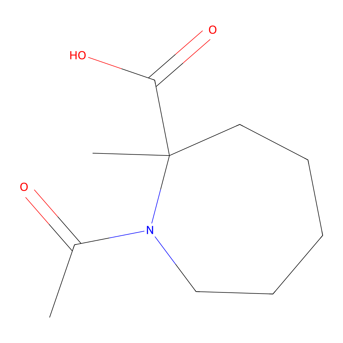 1-Acetyl-2-methylazepane-2-carboxylic acid molecular structure, CAS 1159824-79-9