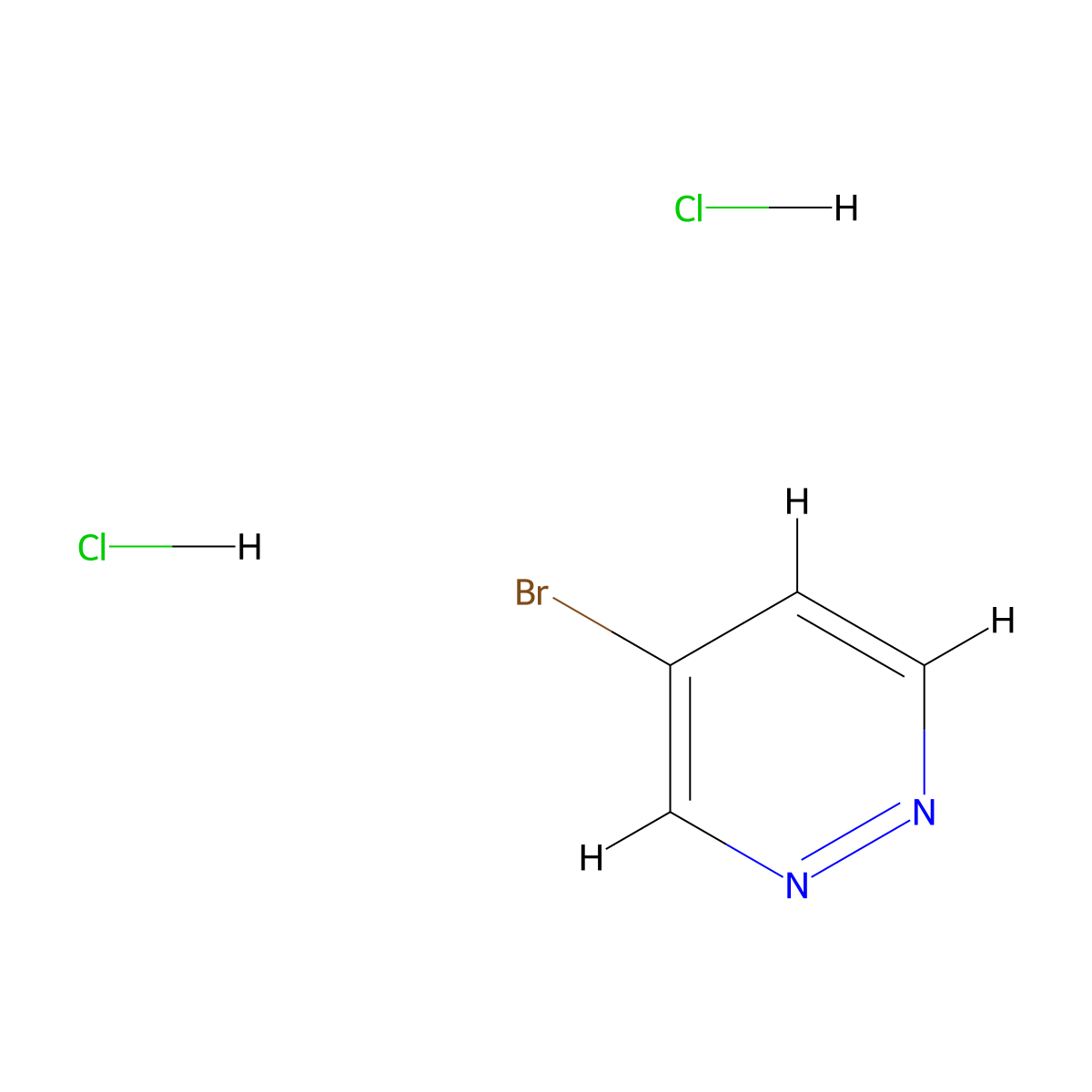 4-Bromopyridazine dihydrochloride molecular structure, CAS 1159825-37-2