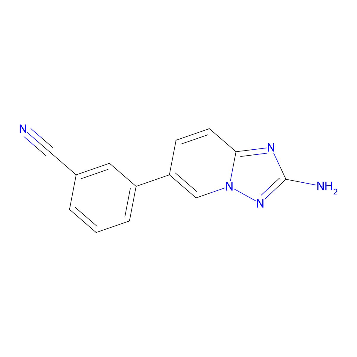 3-(2-Amino-[1,2,4]triazolo[1,5-a]pyridin-6-yl)benzonitrile molecular structure, CAS 1159825-51-0
