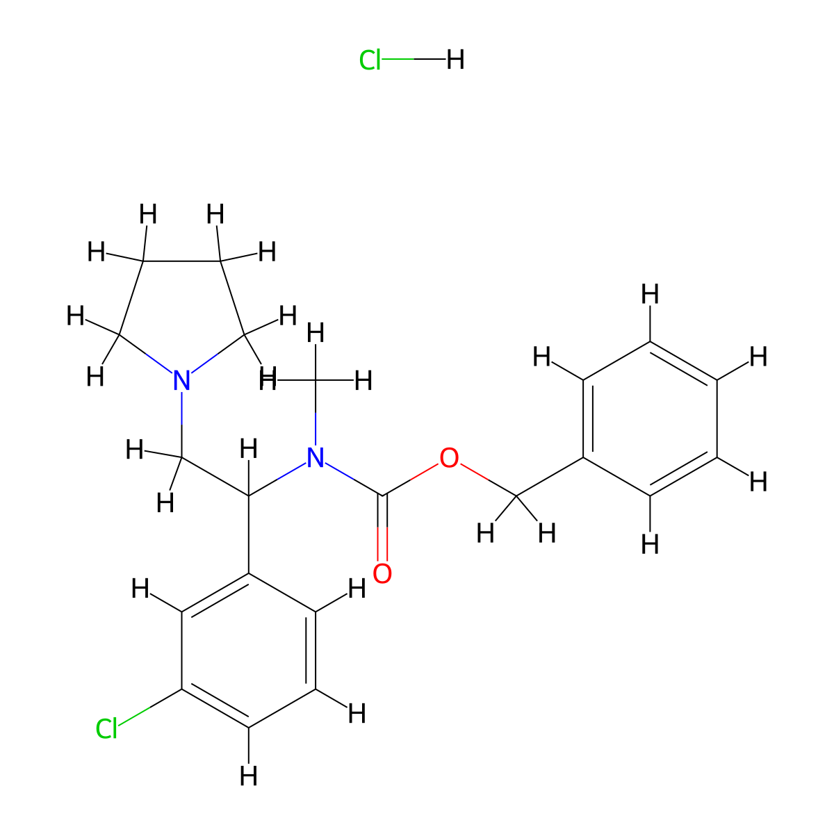 1-Pyrrolidin-2-(3'-chlorophenyl)-2-(N-Cbz-N-methyl)amino-ethane HCl molecular structure, CAS 1159825-52-1