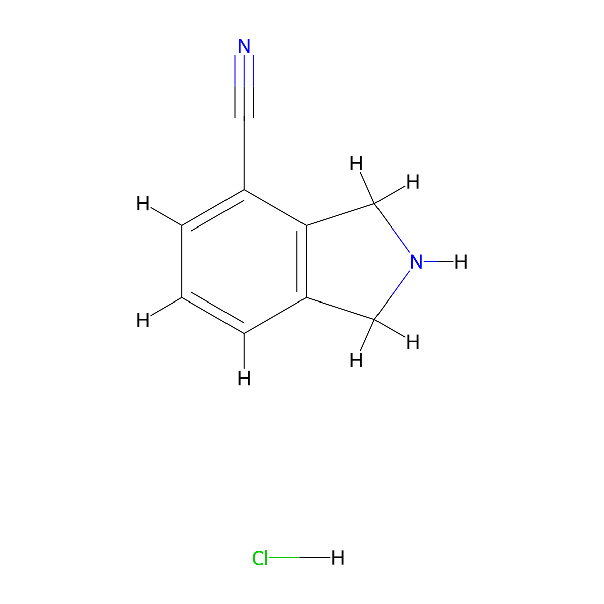 2,3-dihydro-1H-isoindole-4-carbonitrile hydrochloride molecular structure, CAS 1159825-57-6