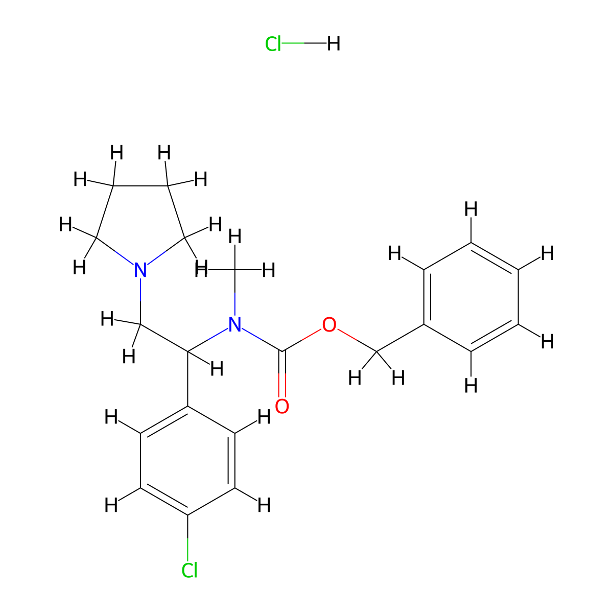 1-Pyrrolidin-2-(4'-chlorophenyl)-2-(N-cbz-N-methyl)amino-ethane hcl molecular structure, CAS 1159825-59-8