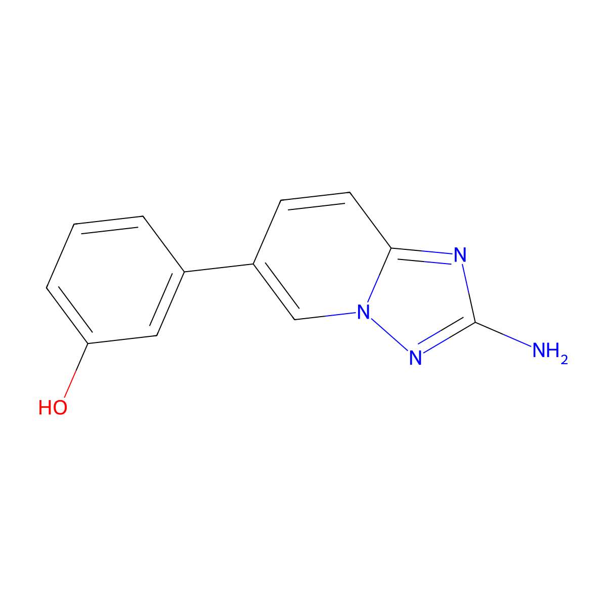 3-(2-Amino-[1,2,4]triazolo[1,5-a]pyridin-6-yl)phenol molecular structure, CAS 1159825-72-5