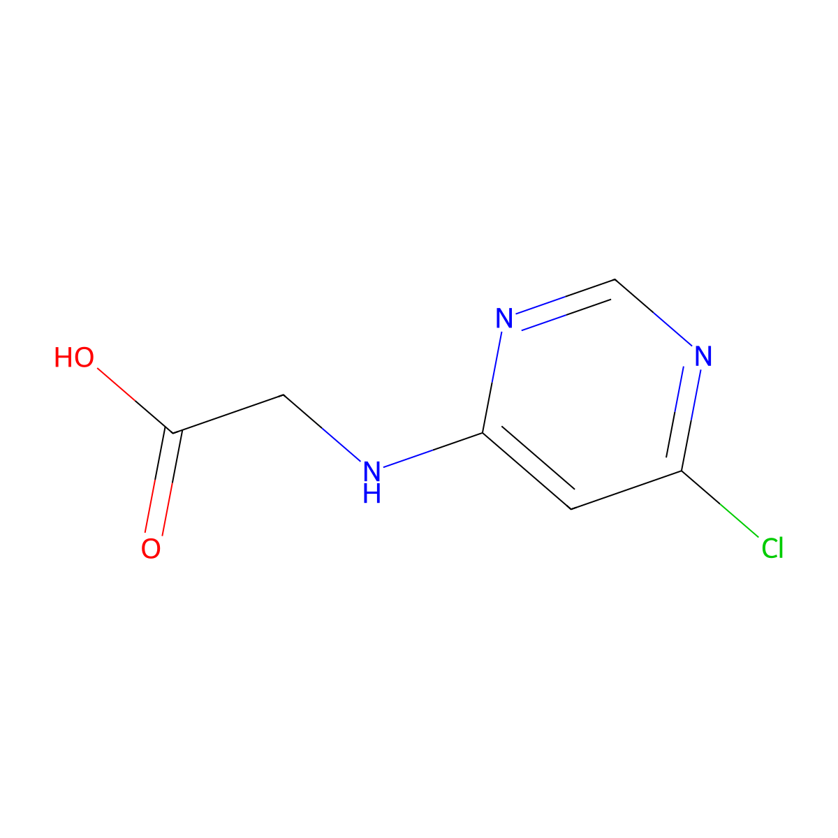 2-((6-Chloropyrimidin-4-yl)amino)acetic acid molecular structure, CAS 1159825-92-9