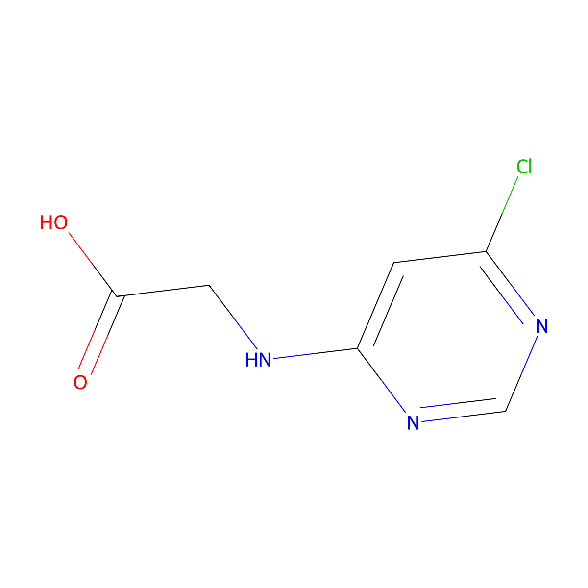 2-((6-Chloropyrimidin-4-yl)amino)acetic acid molecular structure, CAS 1159825-92-9