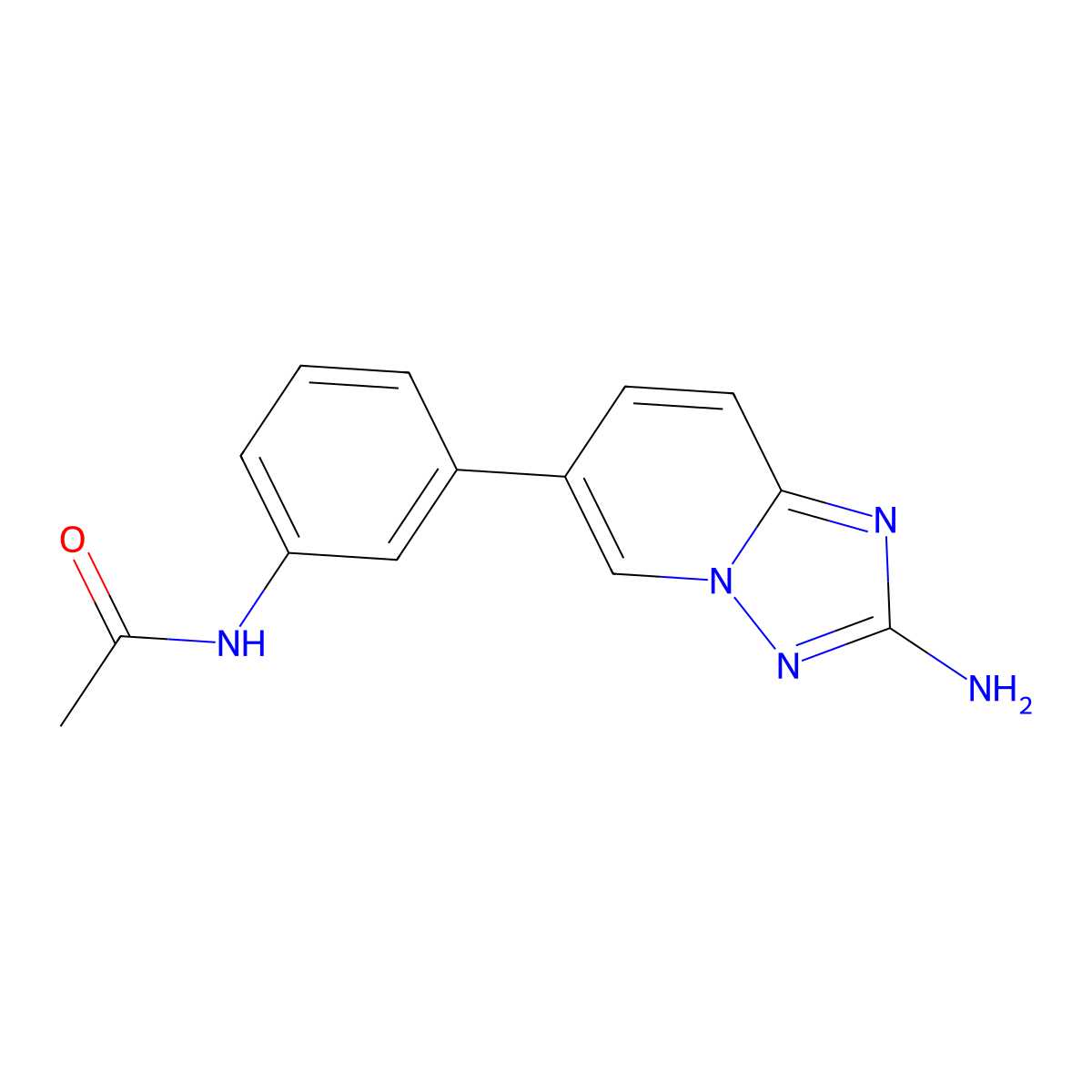 N-(3-(2-amino-[1,2,4]triazolo[1,5-a]pyridin-6-yl)phenyl)acetamide molecular structure, CAS 1159825-94-1