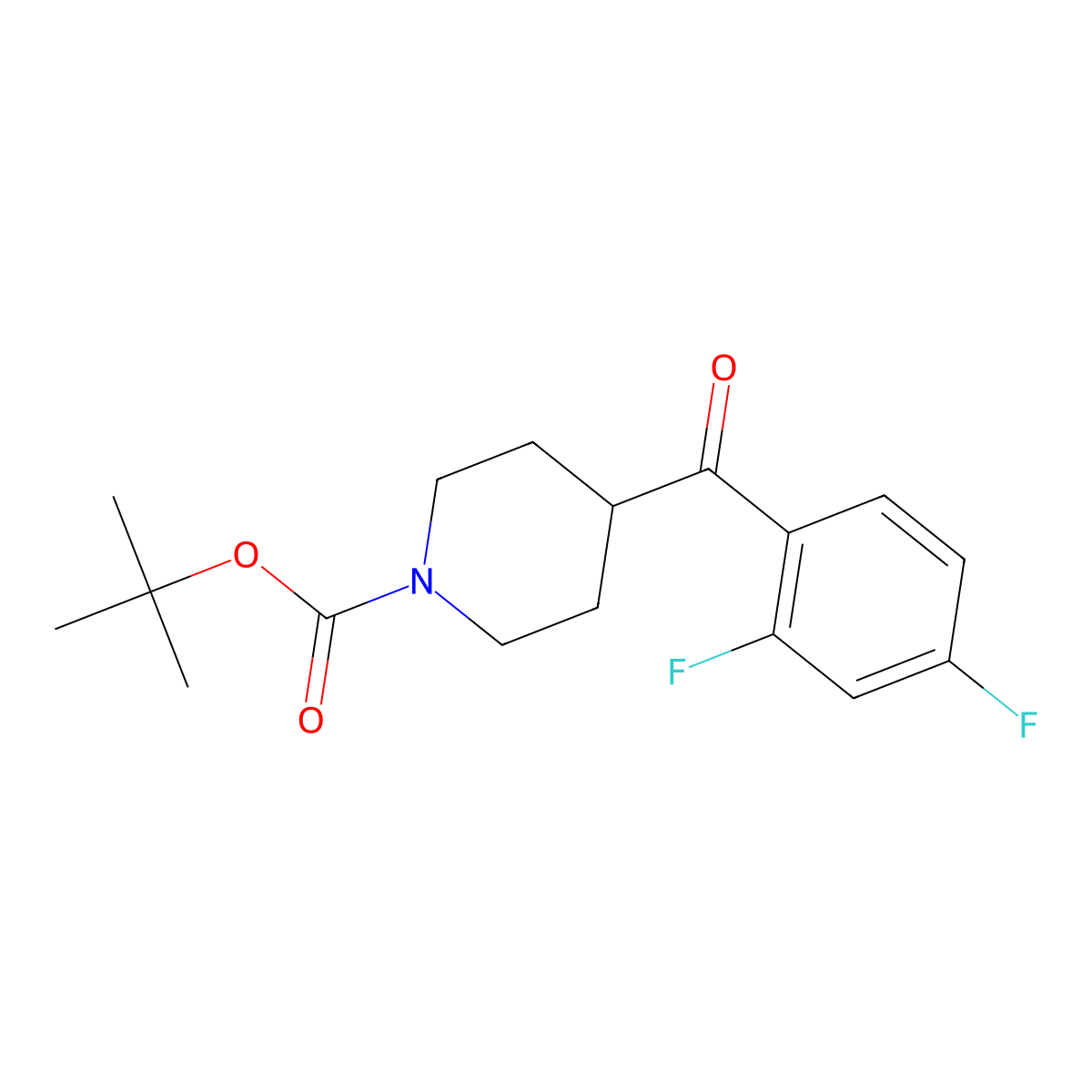 Tert-butyl 4-(2,4-difluorobenzoyl)piperidine-1-carboxylate molecular structure, CAS 1159825-99-6