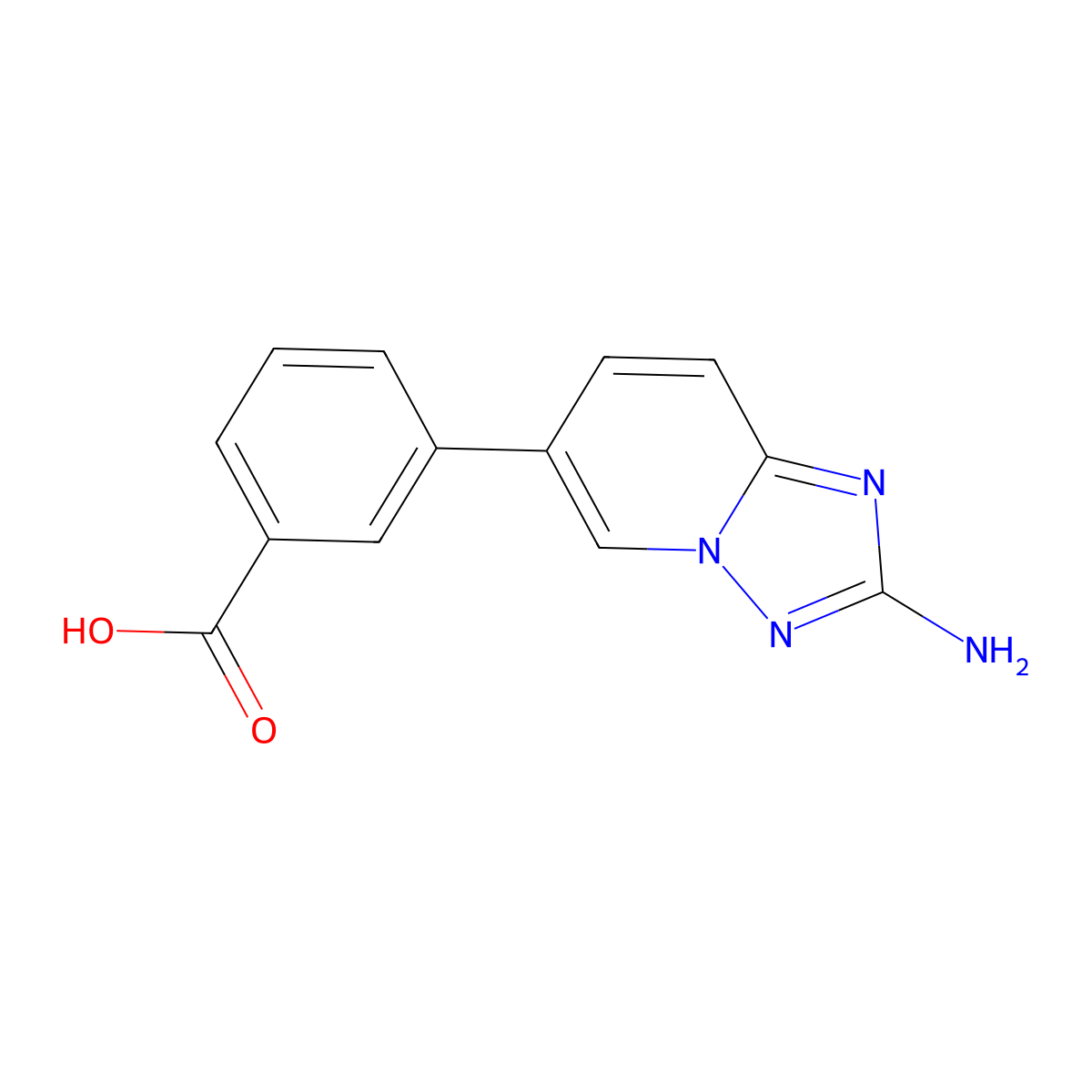 3-(2-Amino-[1,2,4]triazolo[1,5-a]pyridin-6-yl)benzoic acid molecular structure, CAS 1159826-05-7