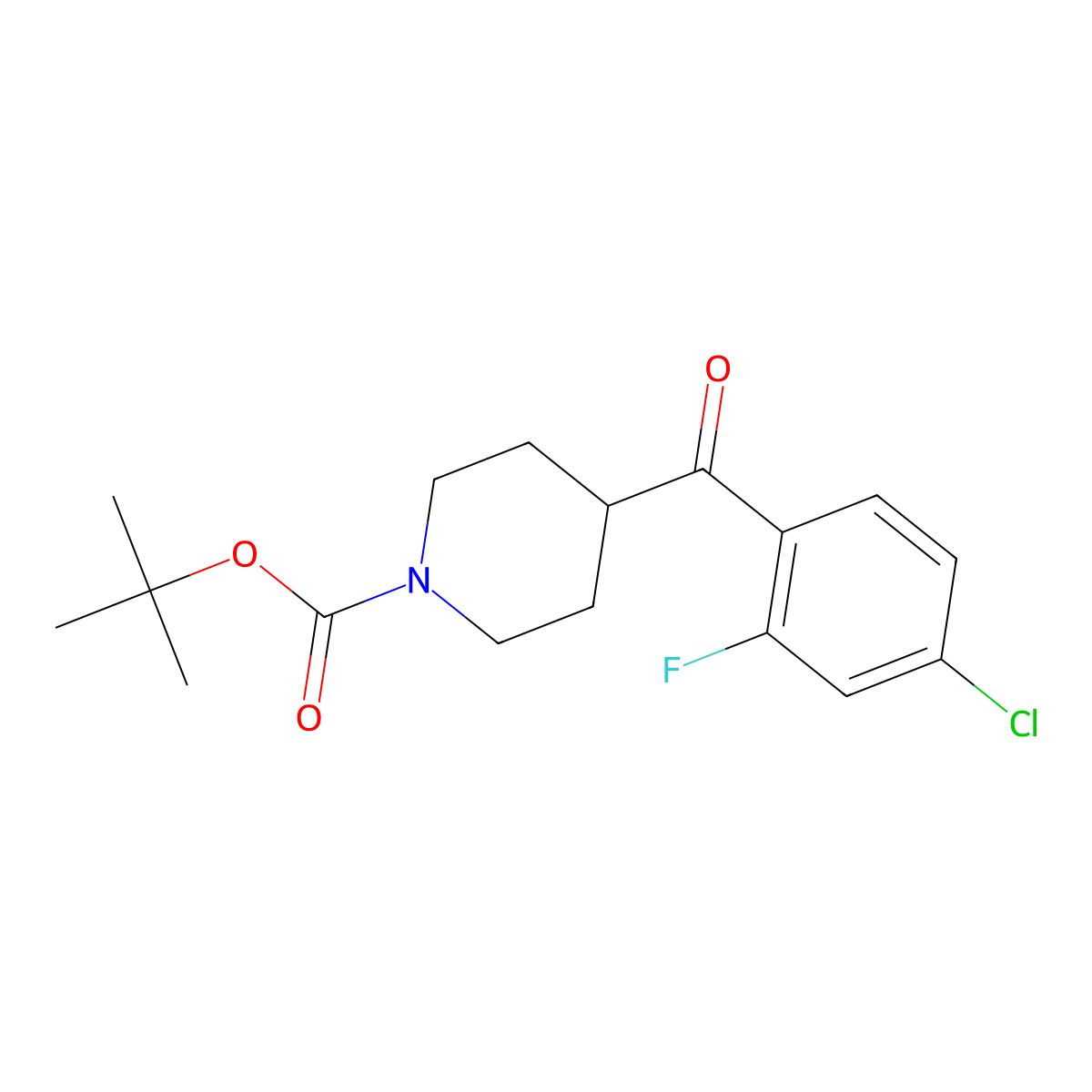 1-Boc-4-(4-Chloro-2-fluorobenzoyl)piperidine molecular structure, CAS 1159826-11-5