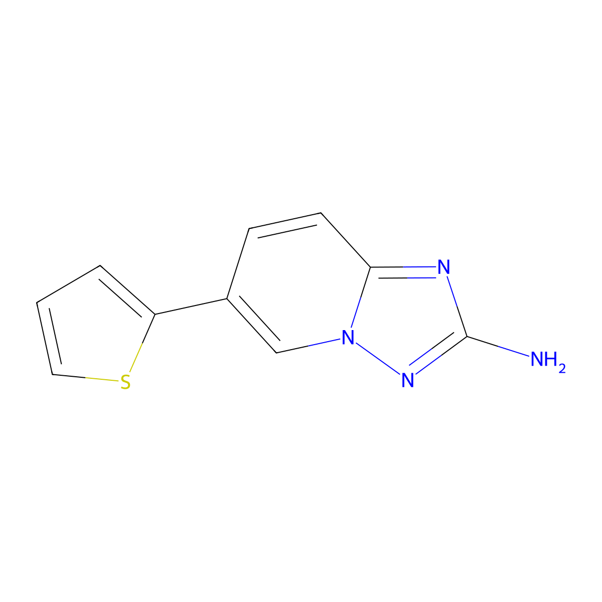 6-(Thiophen-2-yl)-[1,2,4]triazolo[1,5-a]pyridin-2-amine molecular structure, CAS 1159826-12-6