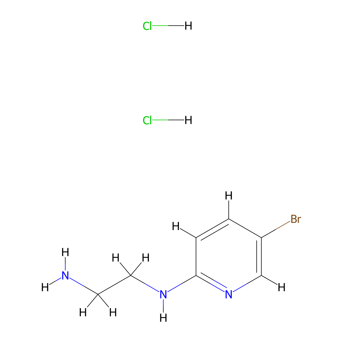 N1-(5-Bromopyridin-2-yl)ethane-1,2-diamine dihydrochloride molecular structure, CAS 1159826-25-1