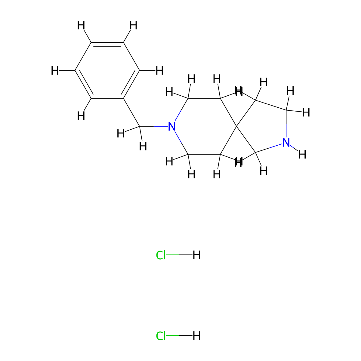 8-Benzyl-2,8-diazaspiro[4.5]decane dihydrochloride molecular structure, CAS 1159826-27-3